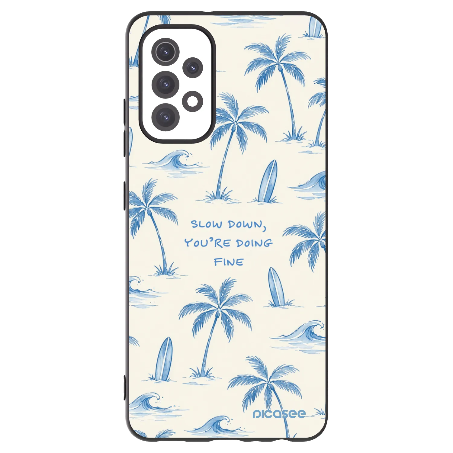 Picasee crna silikonska maskica za Samsung Galaxy A32 5G A326B - Slow Tide