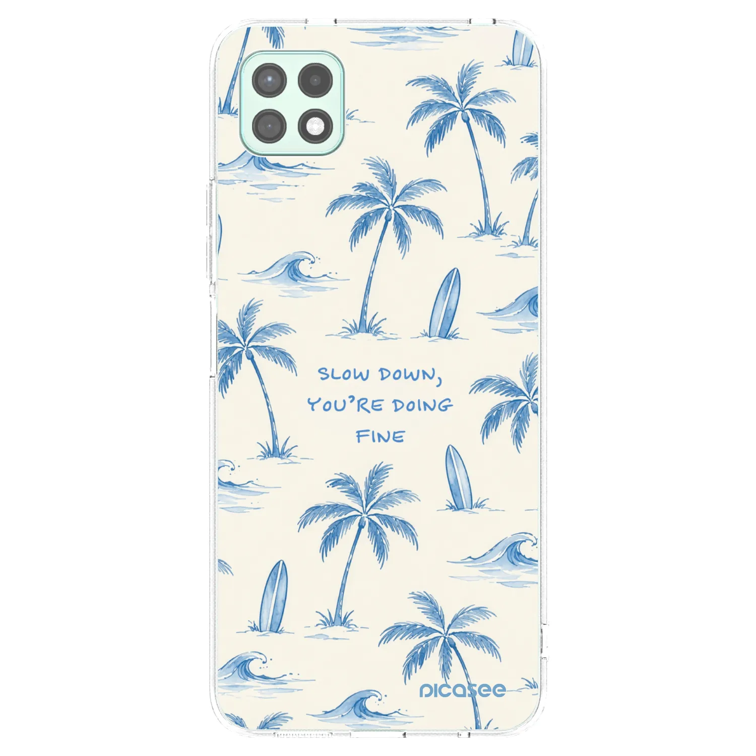 Picasee silikonska prozirna maskica za Samsung Galaxy A22 A226B 5G - Slow Tide
