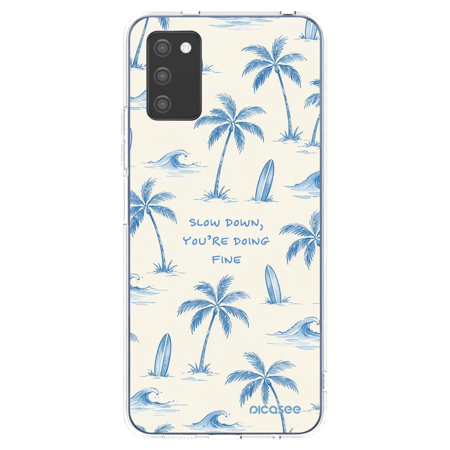 Picasee silikonska prozirna maskica za Samsung Galaxy A02s A025G - Slow Tide