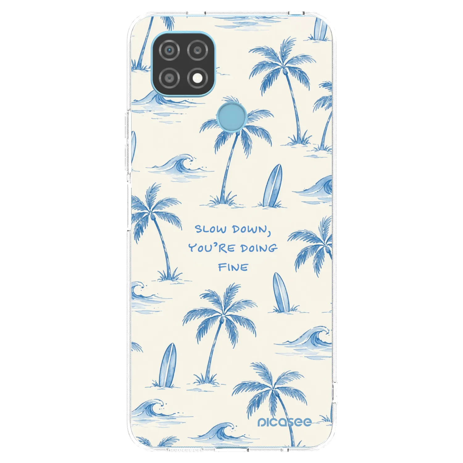 Picasee silikonska prozirna maskica za Realme C21 - Slow Tide