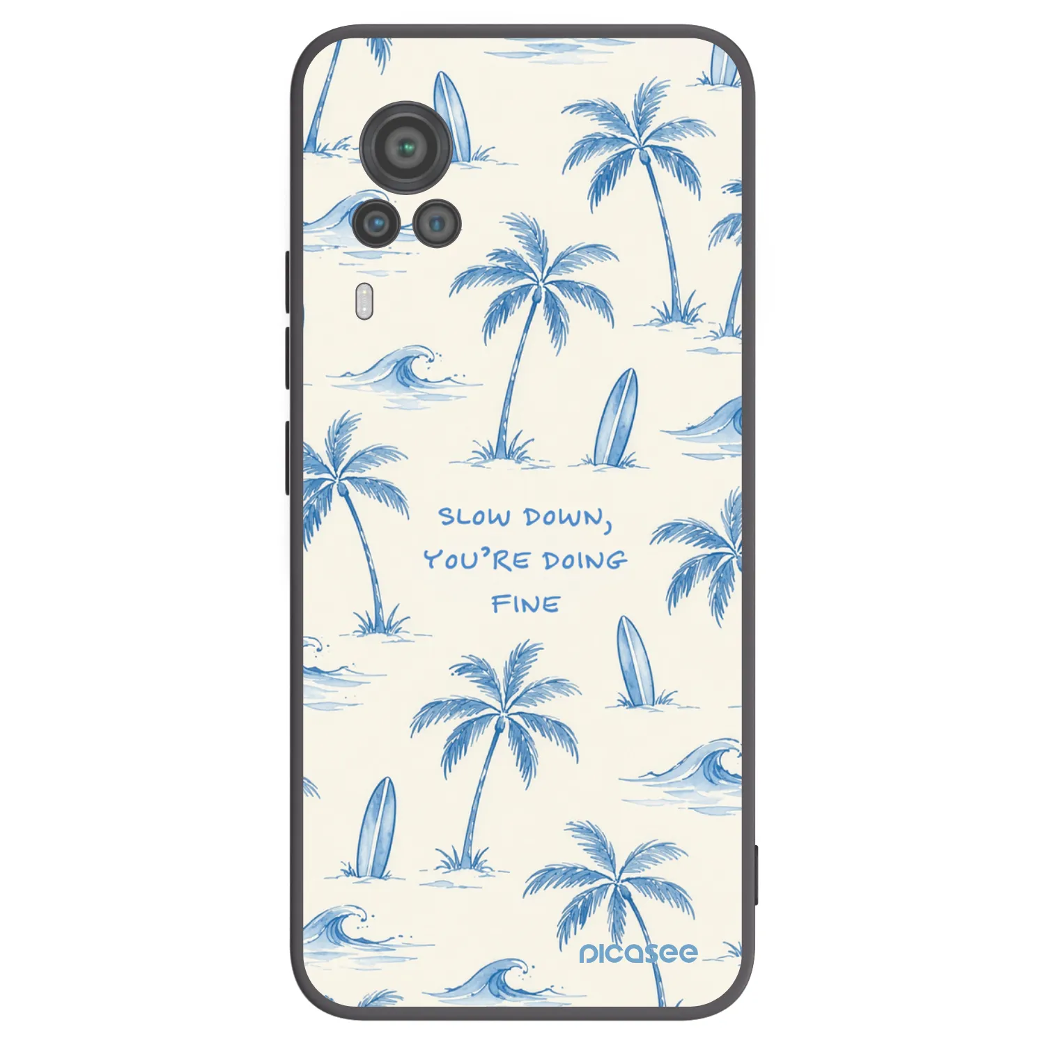 Picasee crna silikonska maskica za Vivo X60 Pro 5G - Slow Tide