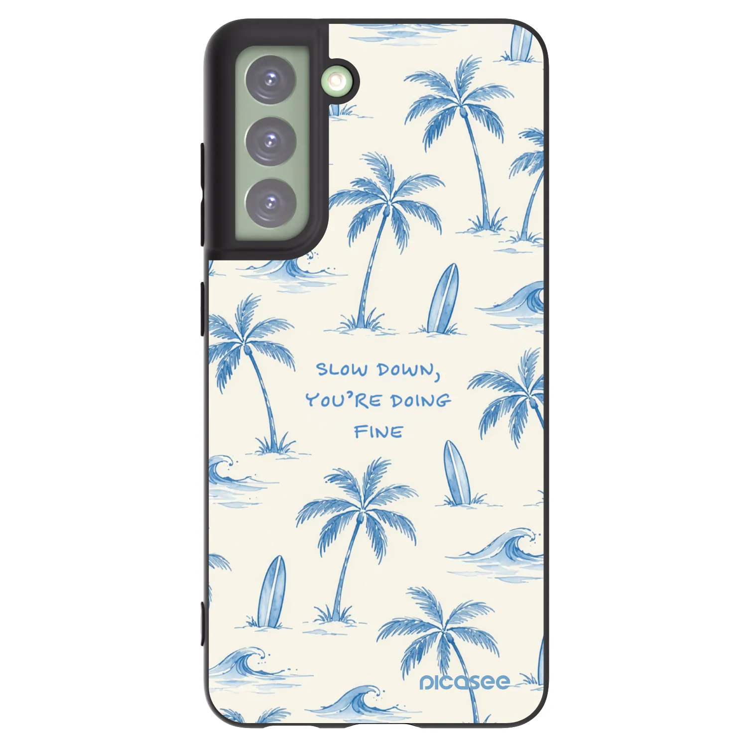 Picasee crna silikonska maskica za Samsung Galaxy S21 FE 5G - Slow Tide