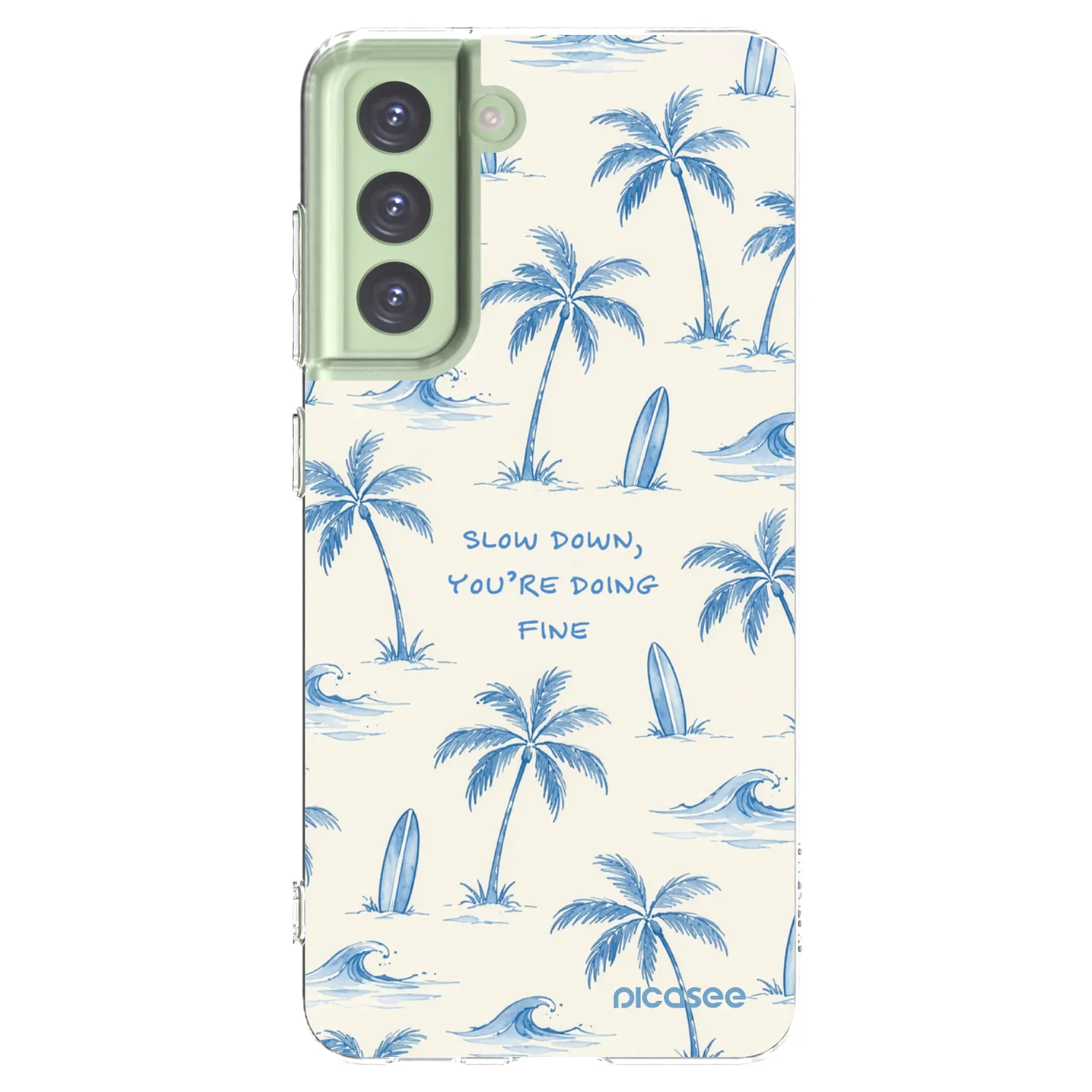 Picasee silikonska prozirna maskica za Samsung Galaxy S21 FE 5G - Slow Tide
