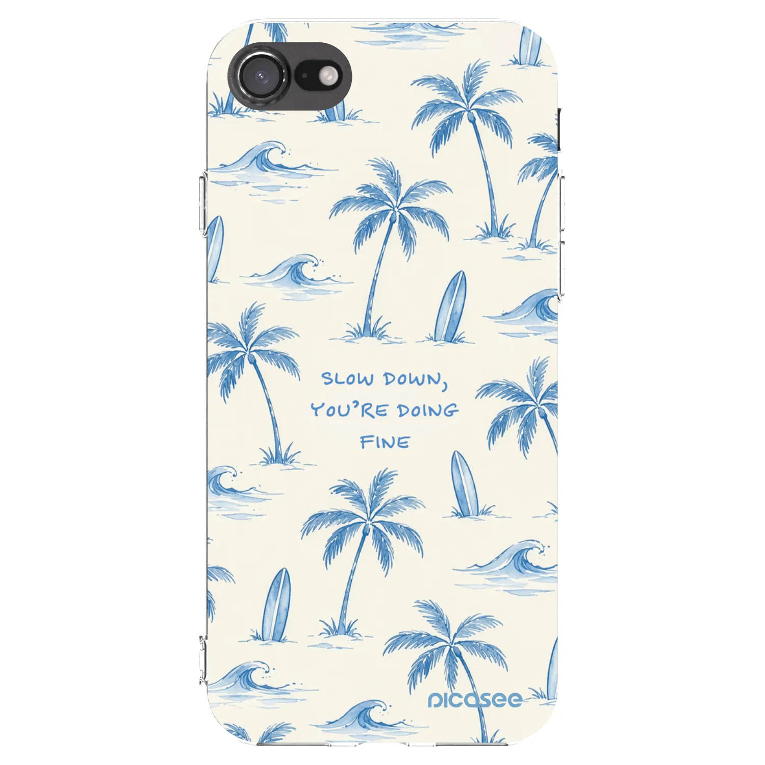 Picasee silikonska prozirna maskica za Apple iPhone SE 2022 - Slow Tide
