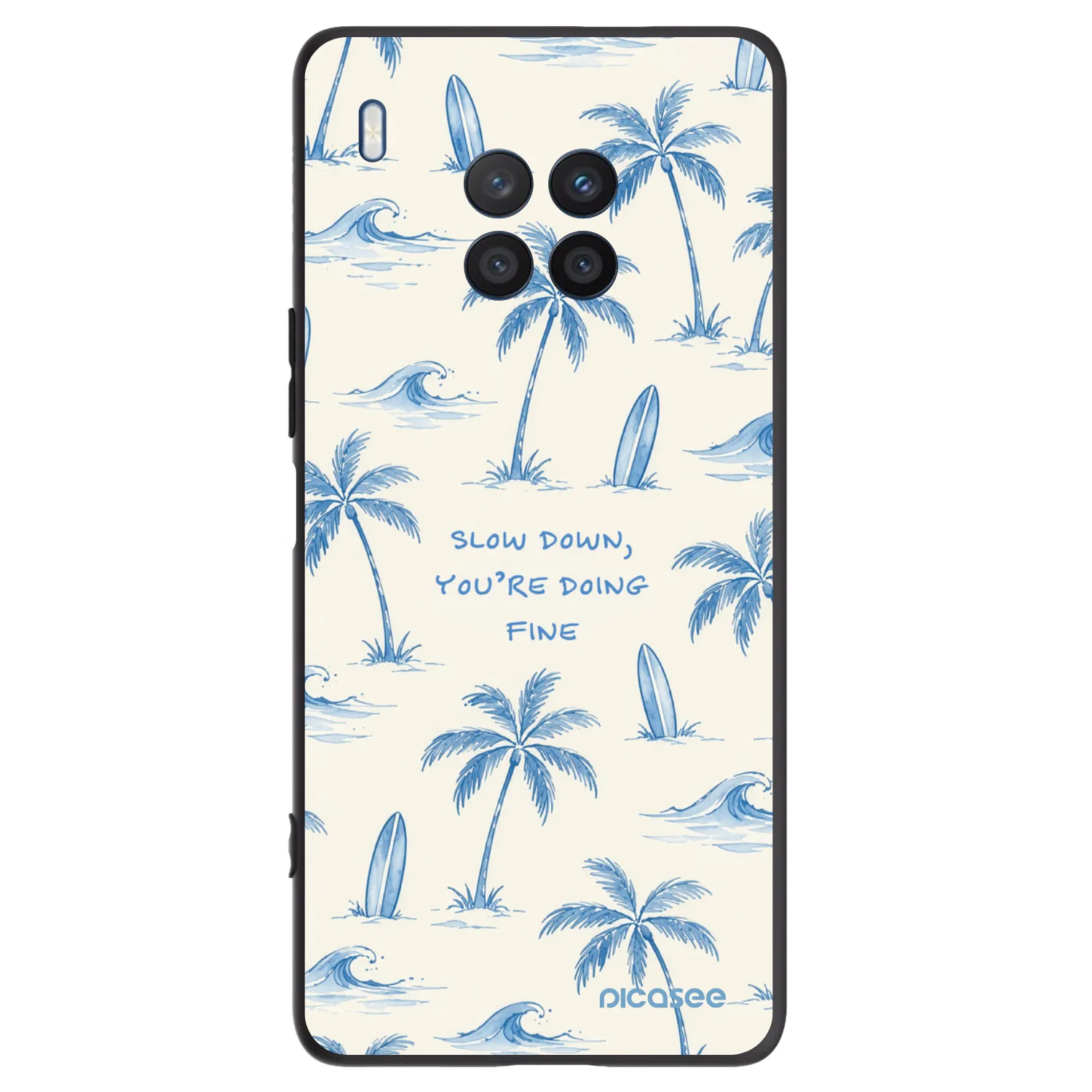 Picasee crna silikonska maskica za Honor 50 Lite - Slow Tide
