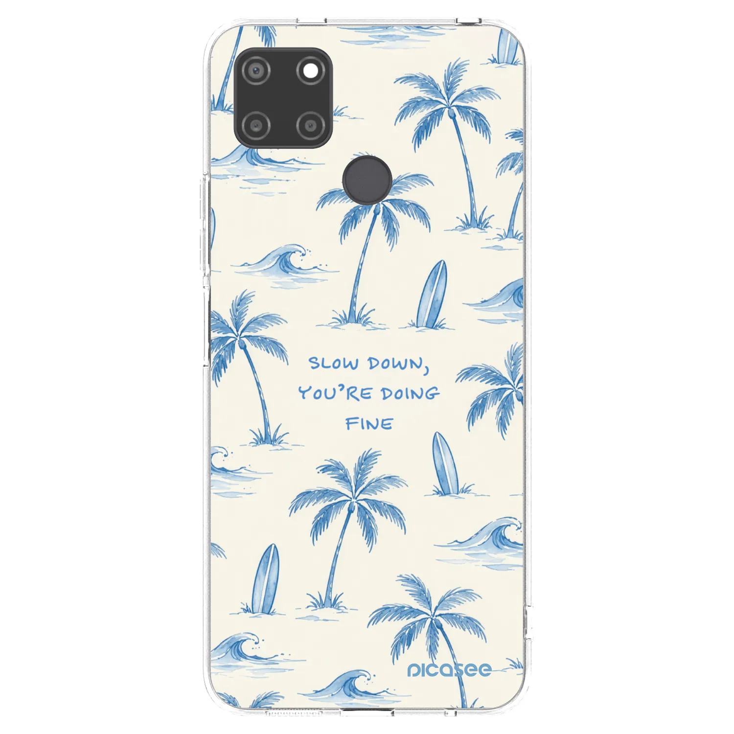Picasee silikonska prozirna maskica za Realme C21Y - Slow Tide