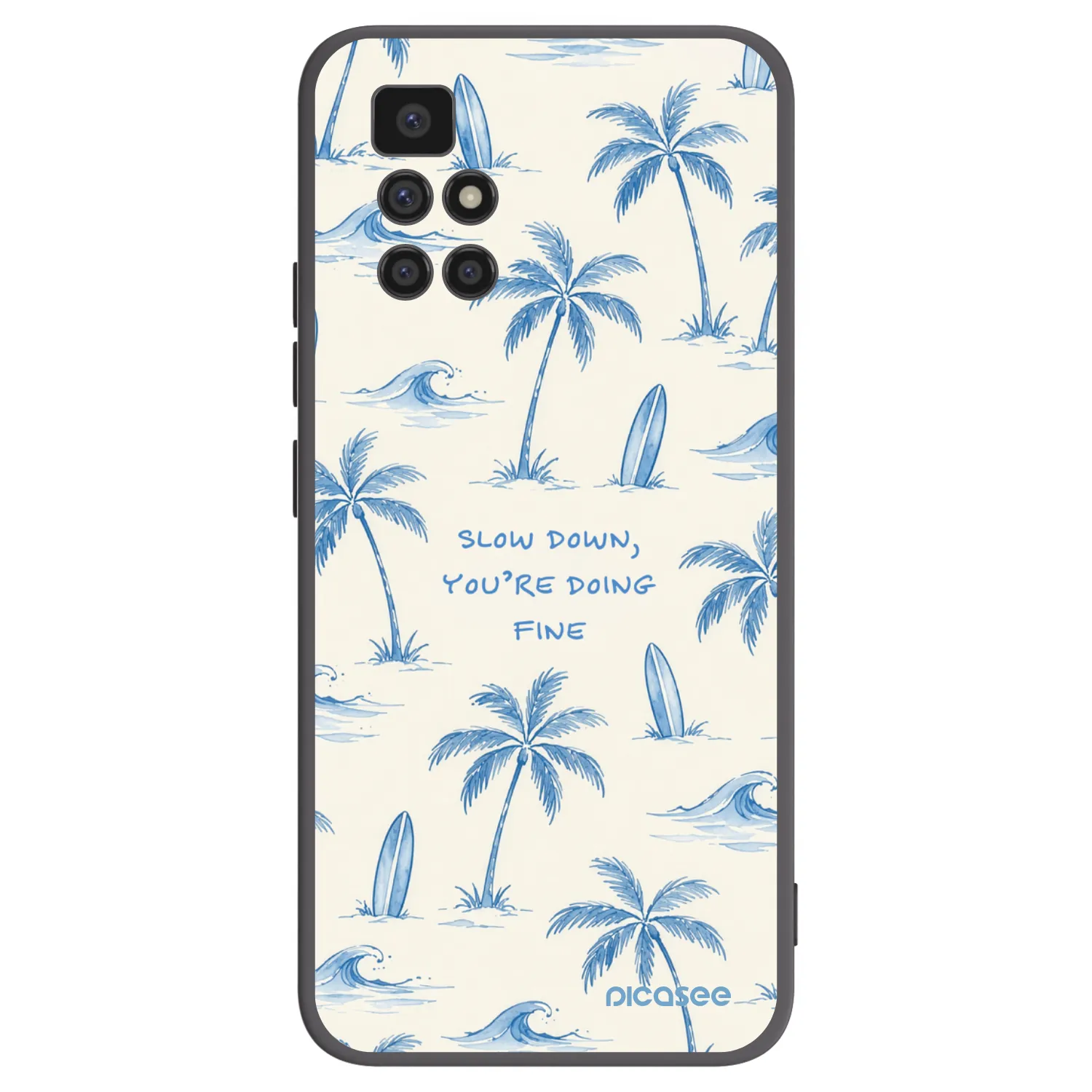 Picasee crna silikonska maskica za Xiaomi Redmi 10 (2022) - Slow Tide