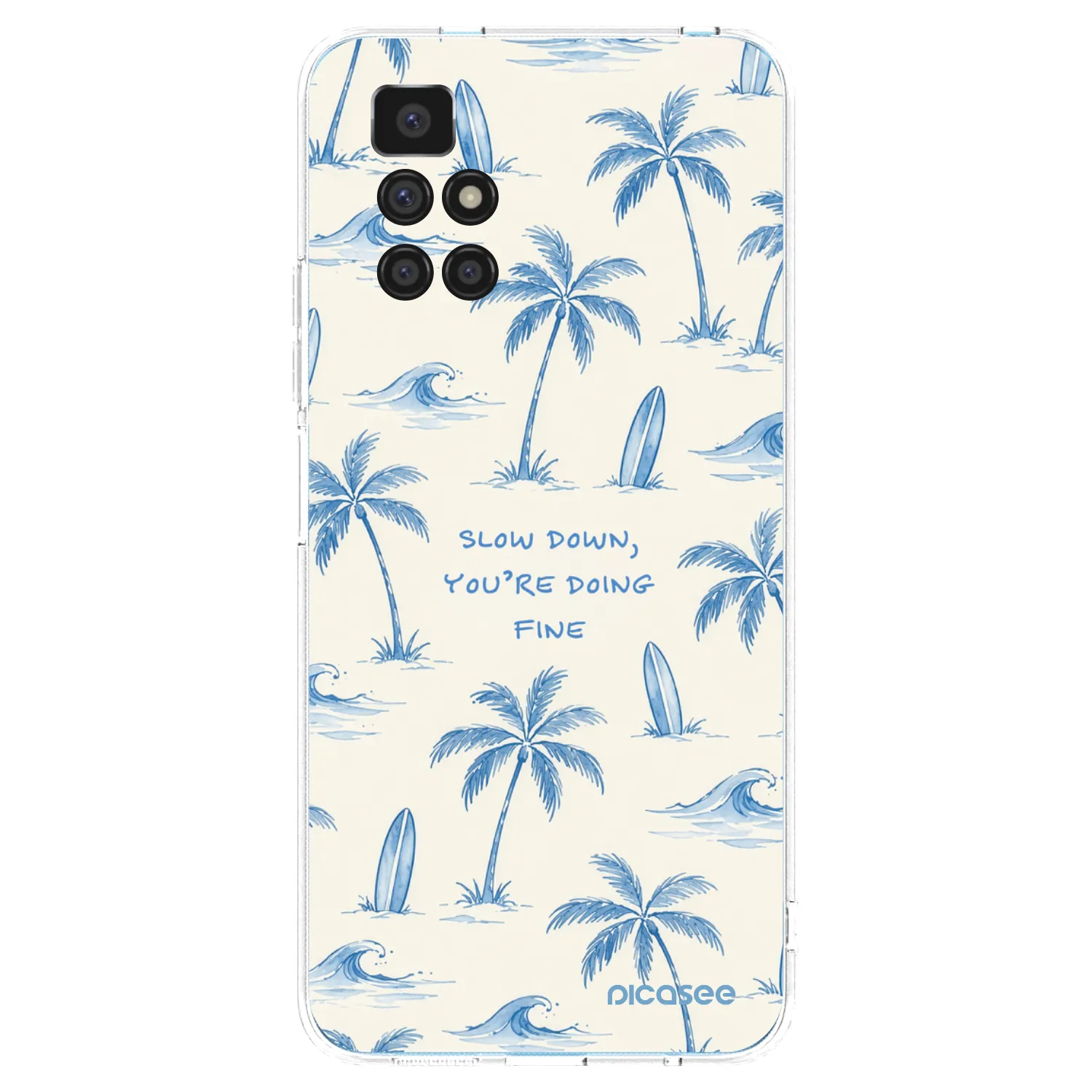 Picasee silikonska prozirna maskica za Xiaomi Redmi 10 (2022) - Slow Tide