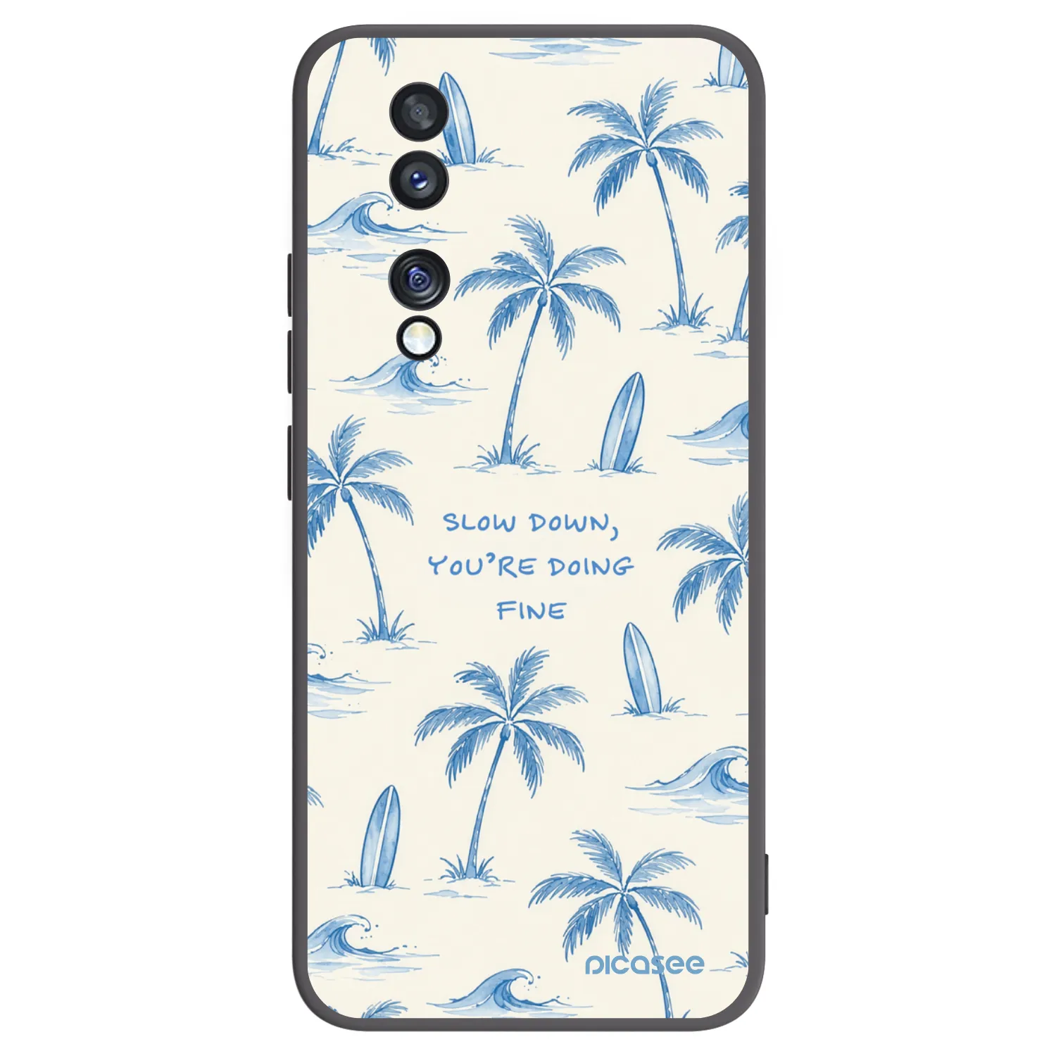 Picasee crna silikonska maskica za Honor 70 - Slow Tide