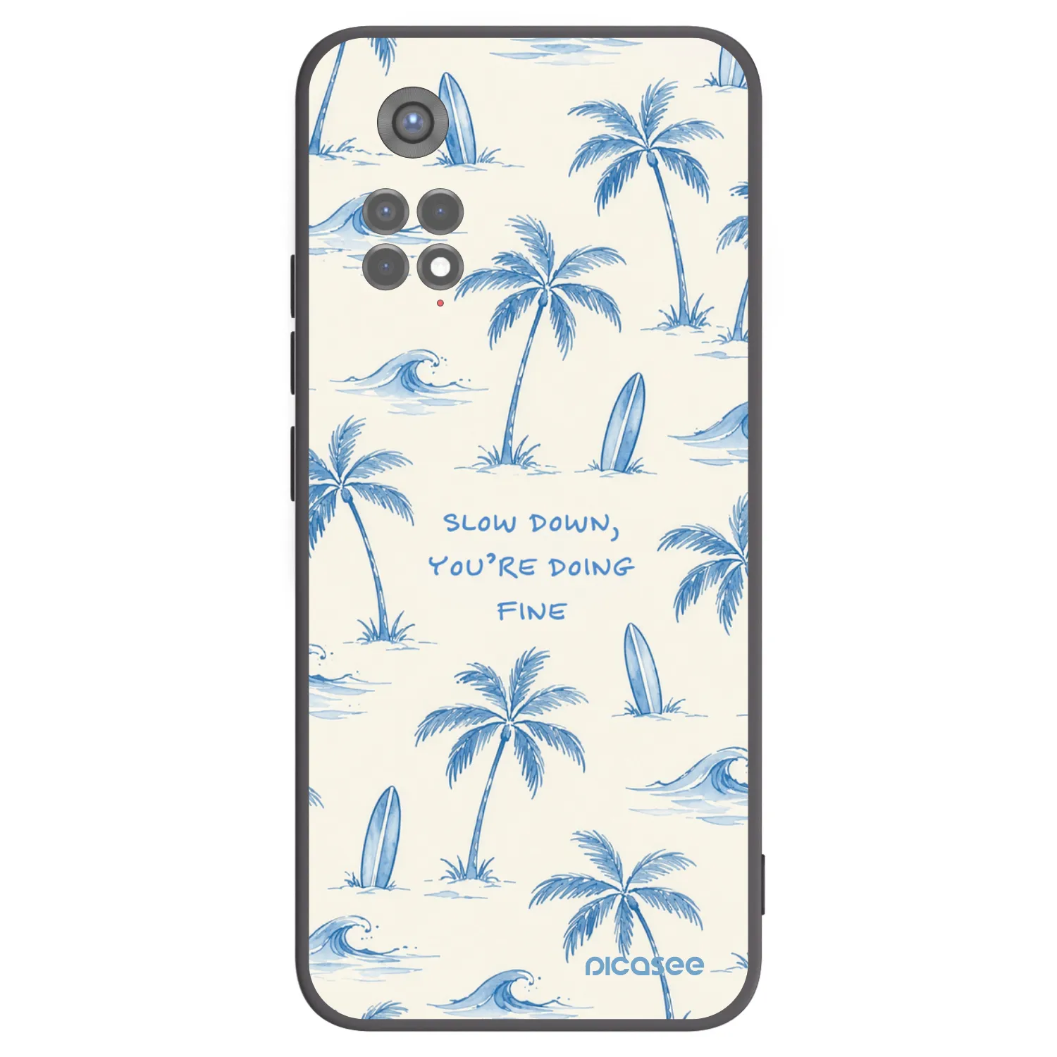Picasee crna silikonska maskica za Xiaomi Redmi Note 11S 5G - Slow Tide