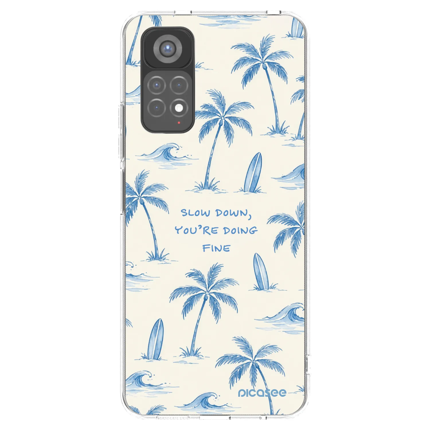 Picasee silikonska prozirna maskica za Xiaomi Redmi Note 11S 5G - Slow Tide