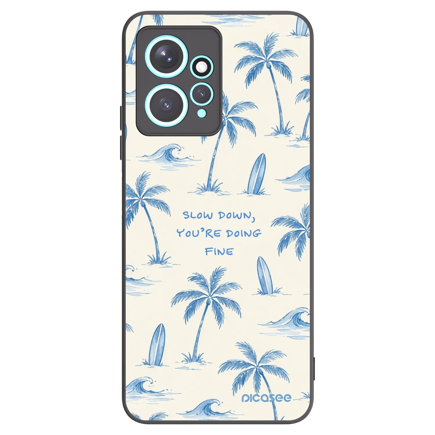 Picasee crna silikonska maskica za Xiaomi Redmi Note 12 4G - Slow Tide