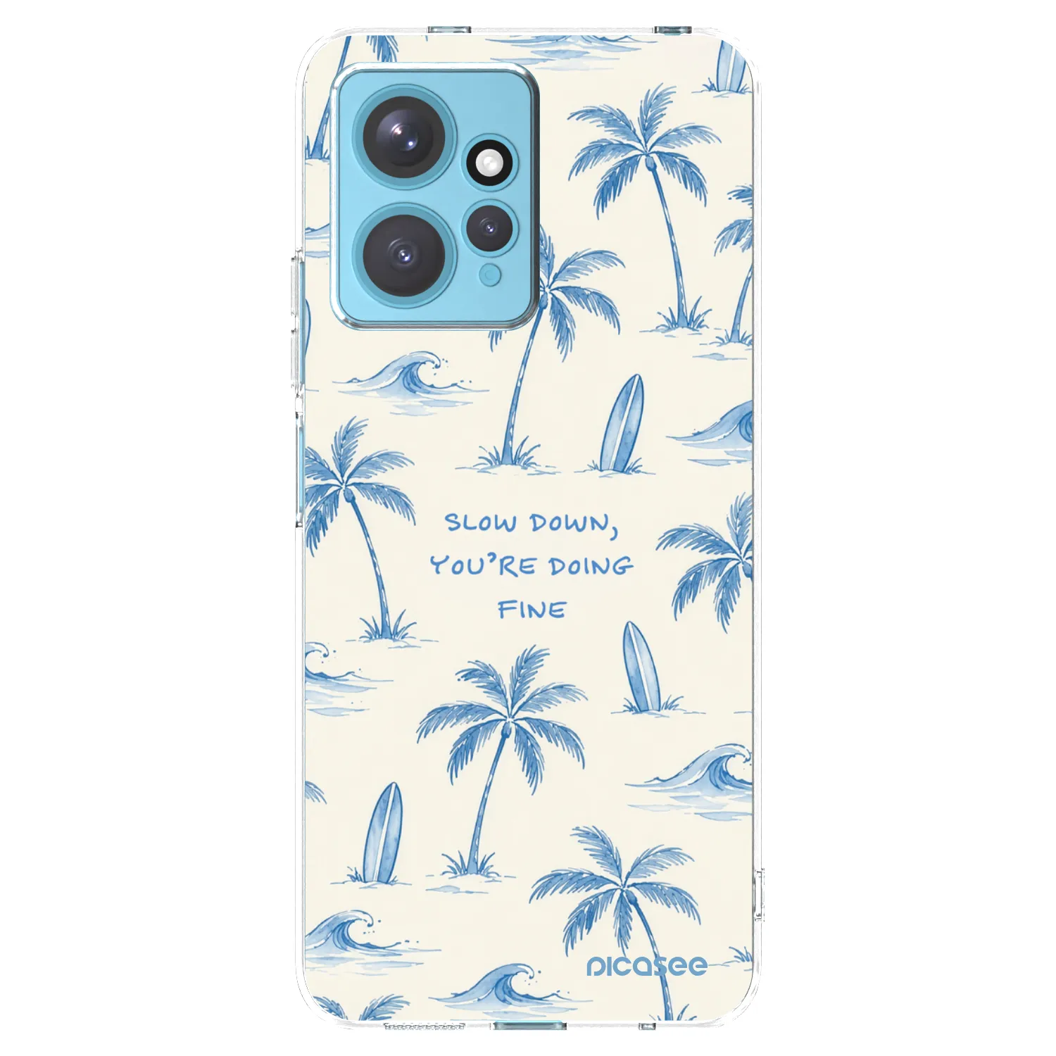 Picasee silikonska prozirna maskica za Xiaomi Redmi Note 12 4G - Slow Tide