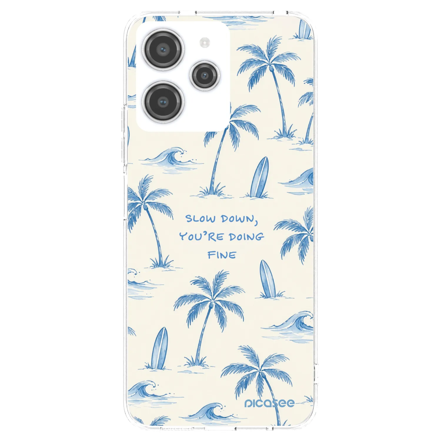 Picasee silikonska prozirna maskica za Xiaomi Redmi 12 4G - Slow Tide