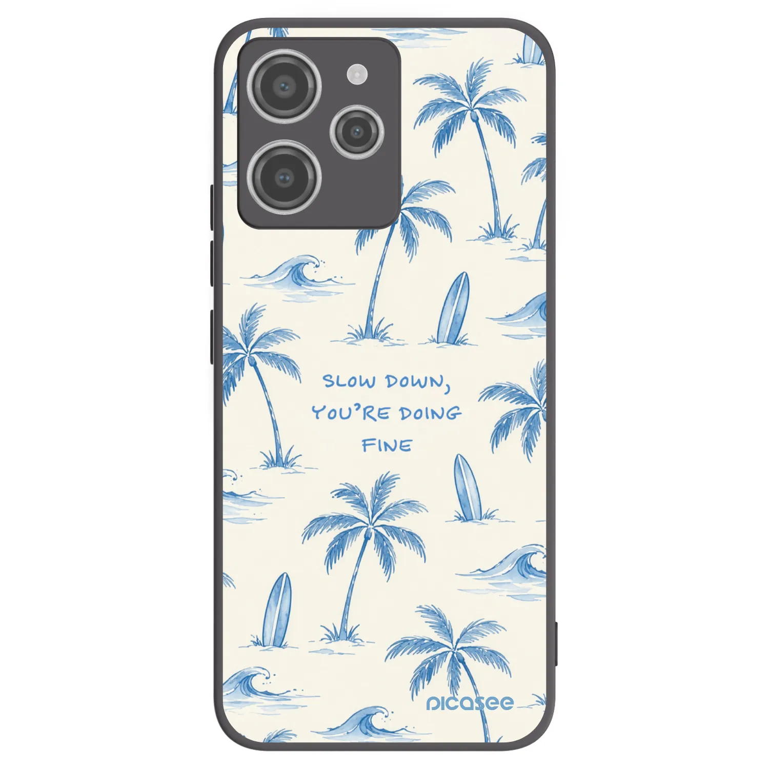 Picasee crna silikonska maskica za Xiaomi Redmi 12 4G - Slow Tide