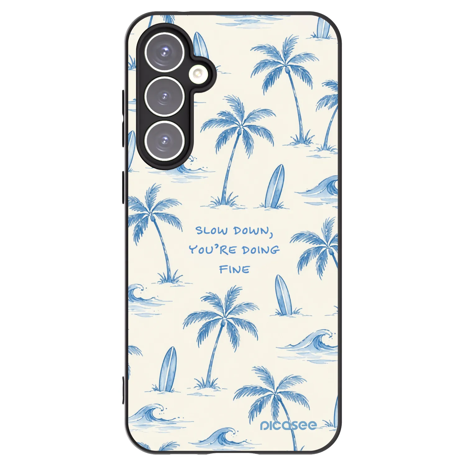 Picasee crna silikonska maskica za Samsung Galaxy S23 FE S711B - Slow Tide