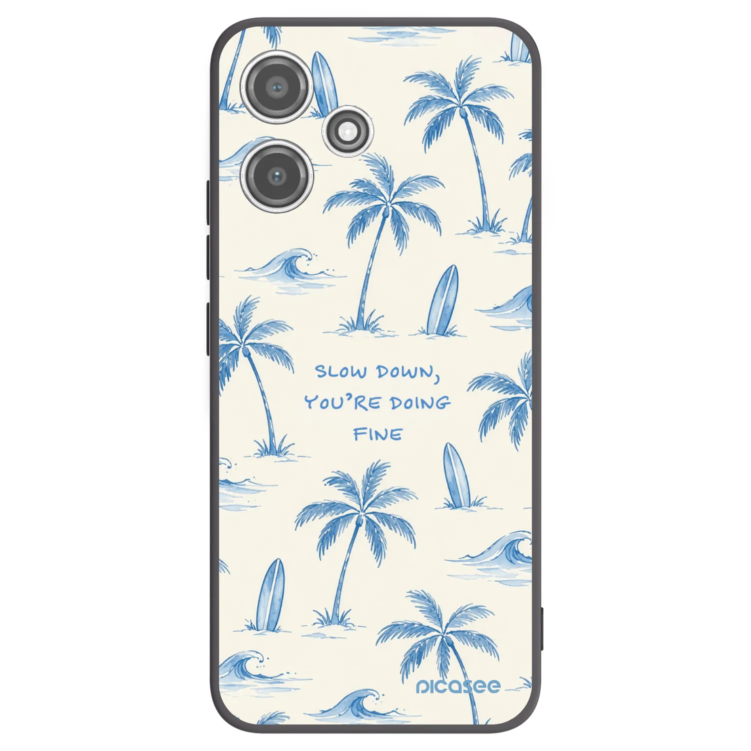 Picasee crna silikonska maskica za Xiaomi Redmi 12 5G - Slow Tide