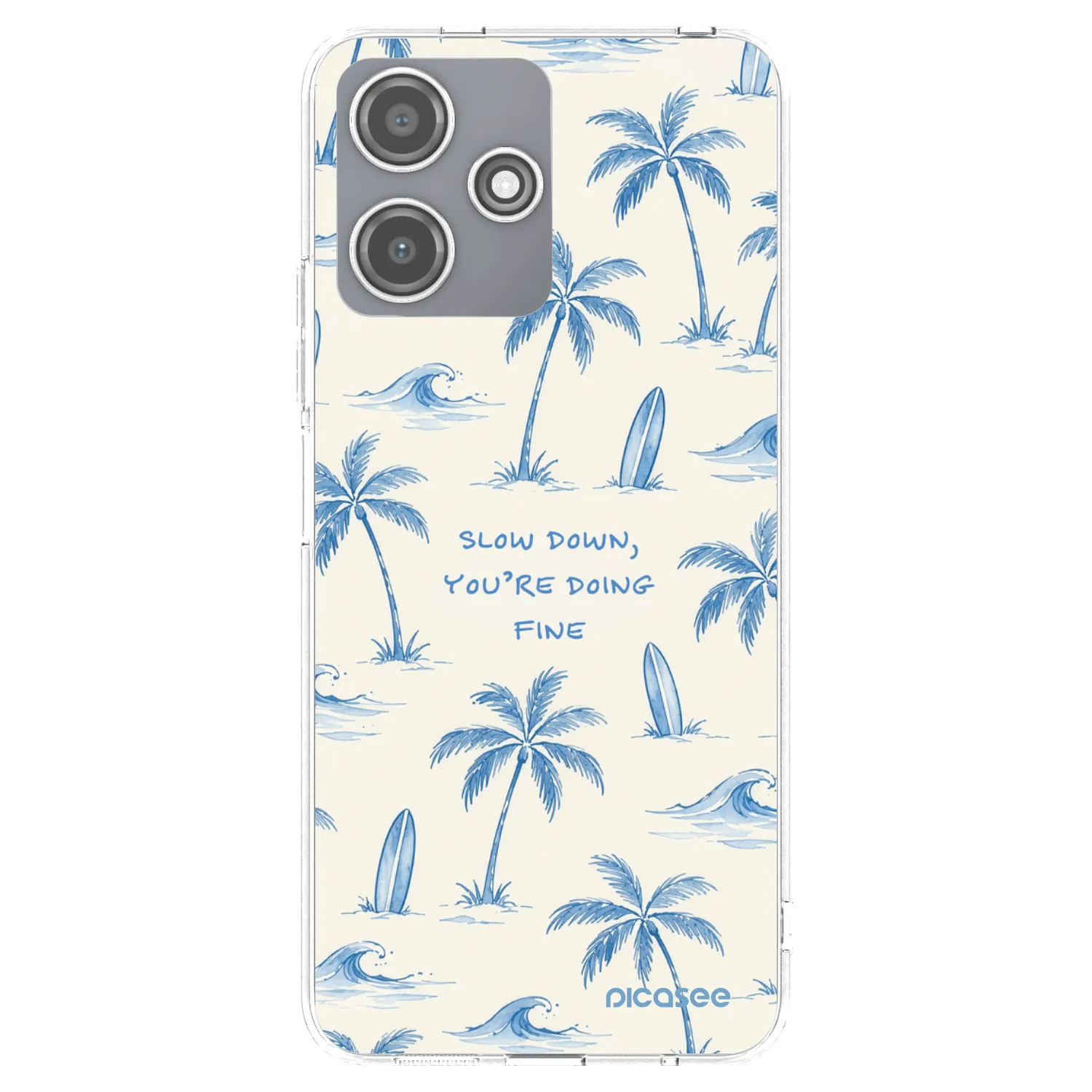 Picasee silikonska prozirna maskica za Xiaomi Redmi 12 5G - Slow Tide