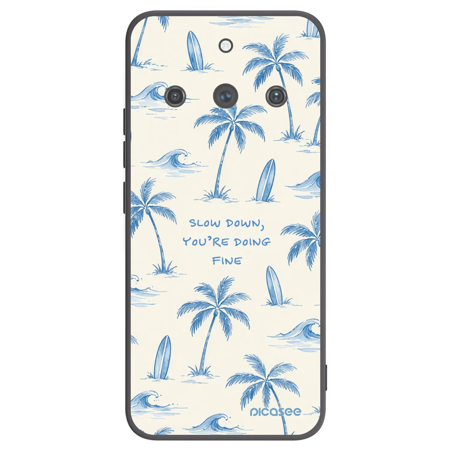 Picasee crna silikonska maskica za Realme 11 Pro+ - Slow Tide