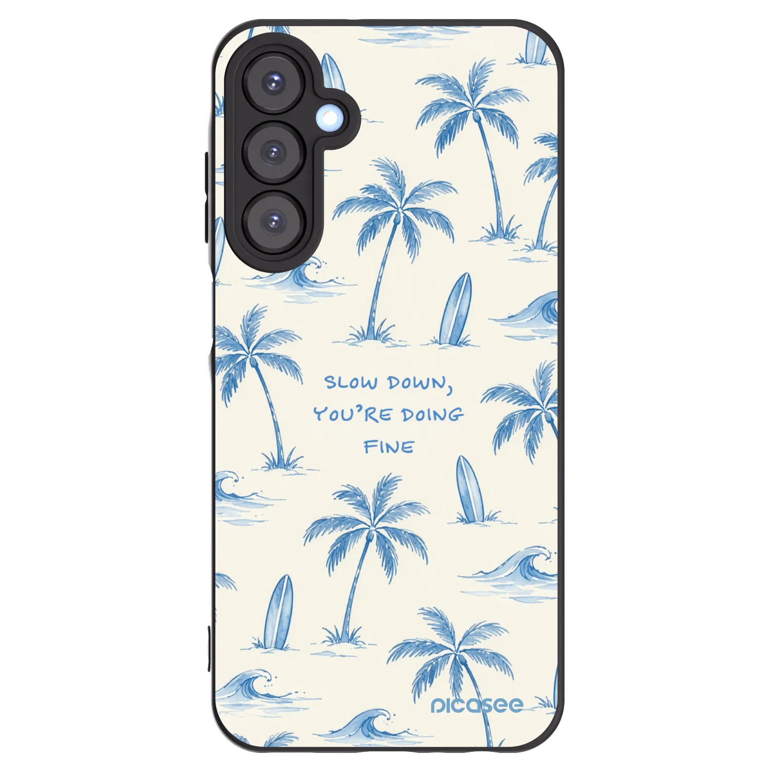 Picasee crna silikonska maskica za Samsung Galaxy A25 A256B 5G - Slow Tide