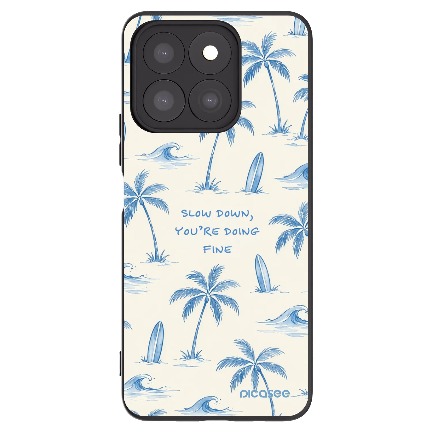 Picasee crna silikonska maskica za Honor X8b - Slow Tide