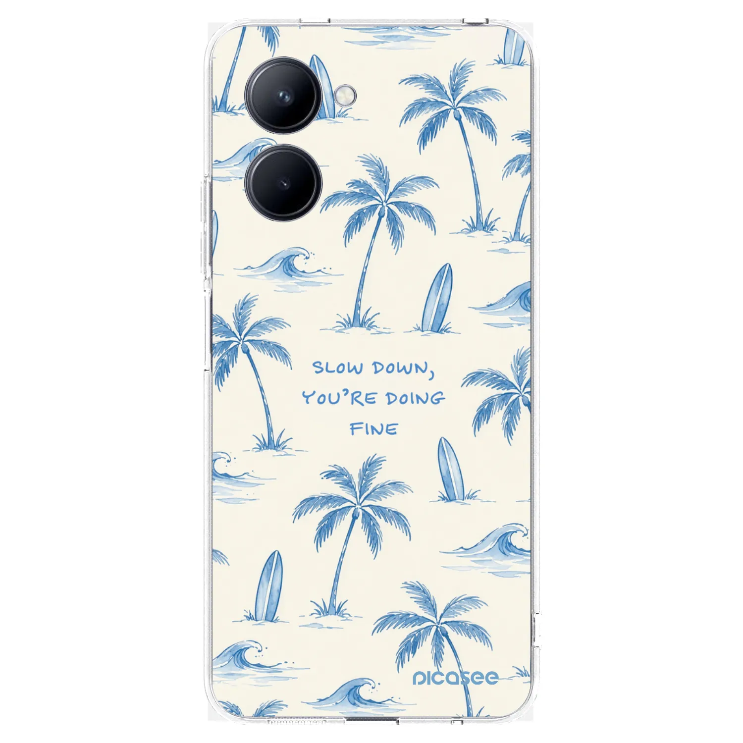 Picasee silikonska prozirna maskica za Realme C33 (2023) - Slow Tide