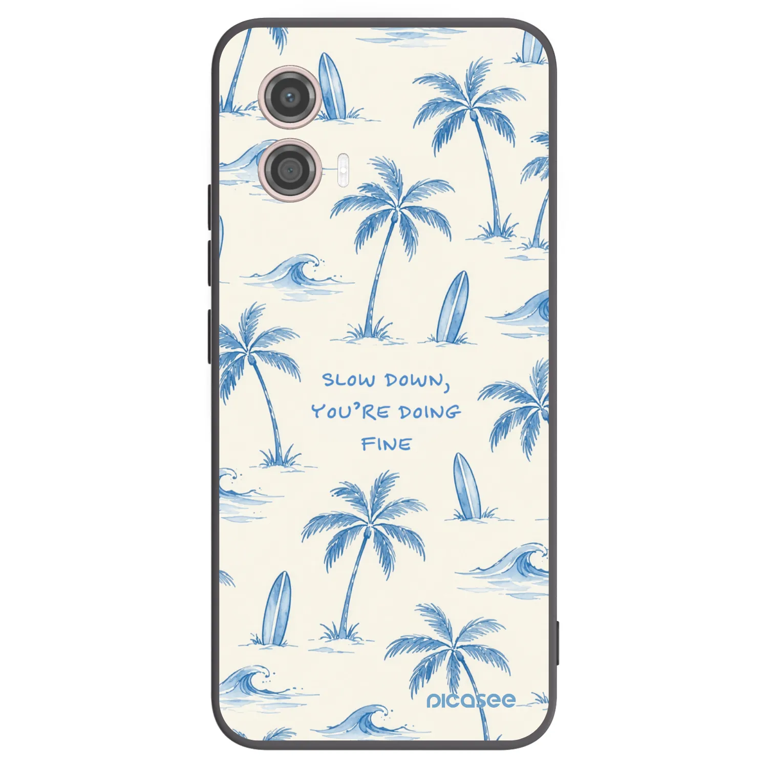 Picasee crna silikonska maskica za Motorola Moto G53 5G - Slow Tide