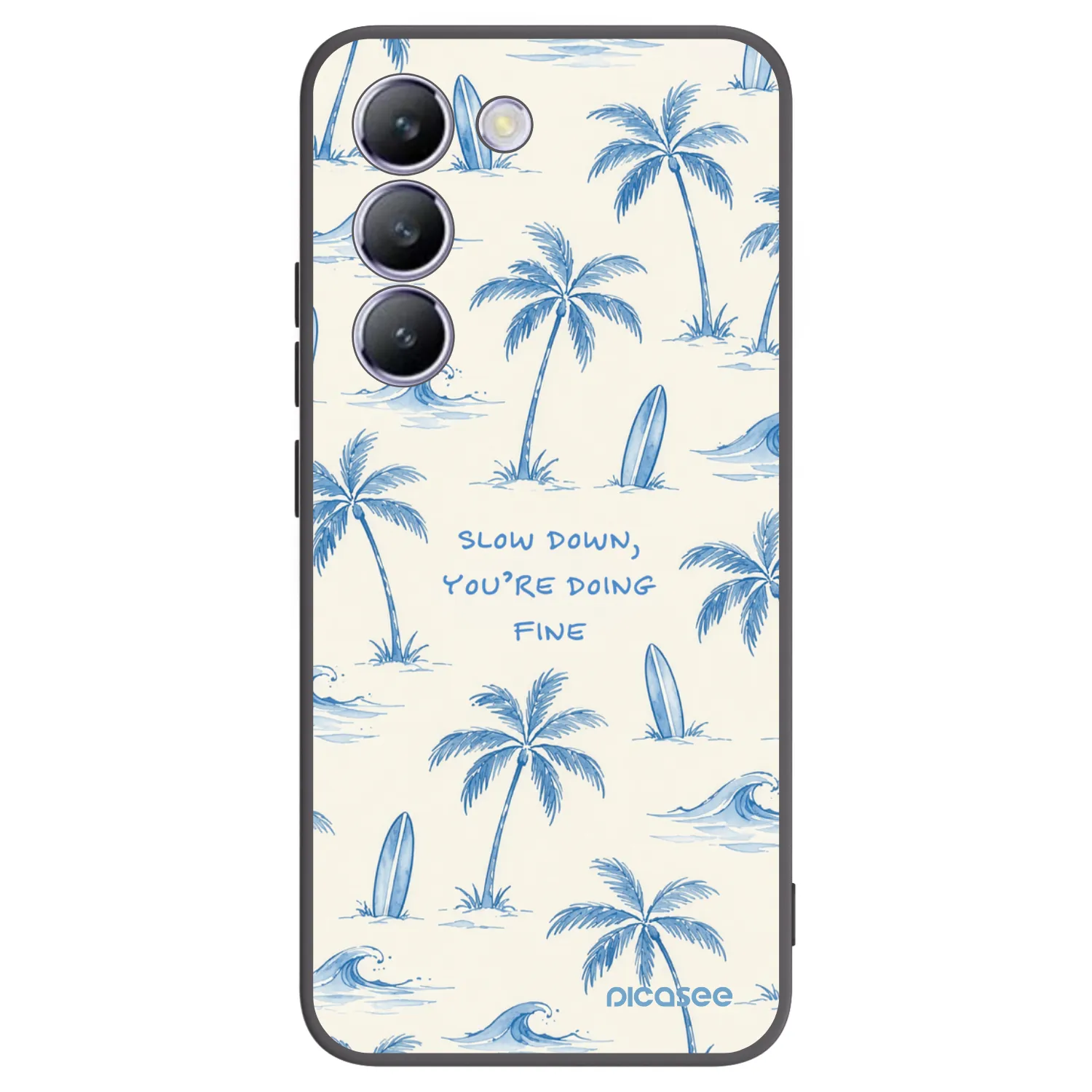 Picasee crna silikonska maskica za Vivo V40 SE 5G - Slow Tide