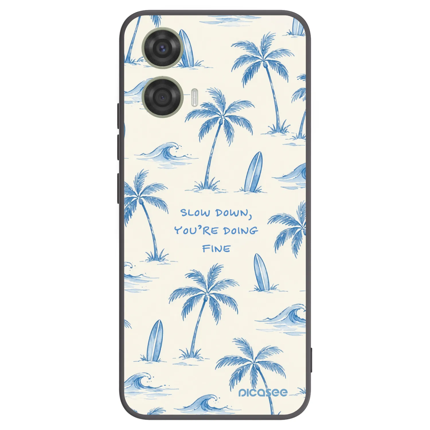 Picasee crna silikonska maskica za Motorola Moto G24 - Slow Tide