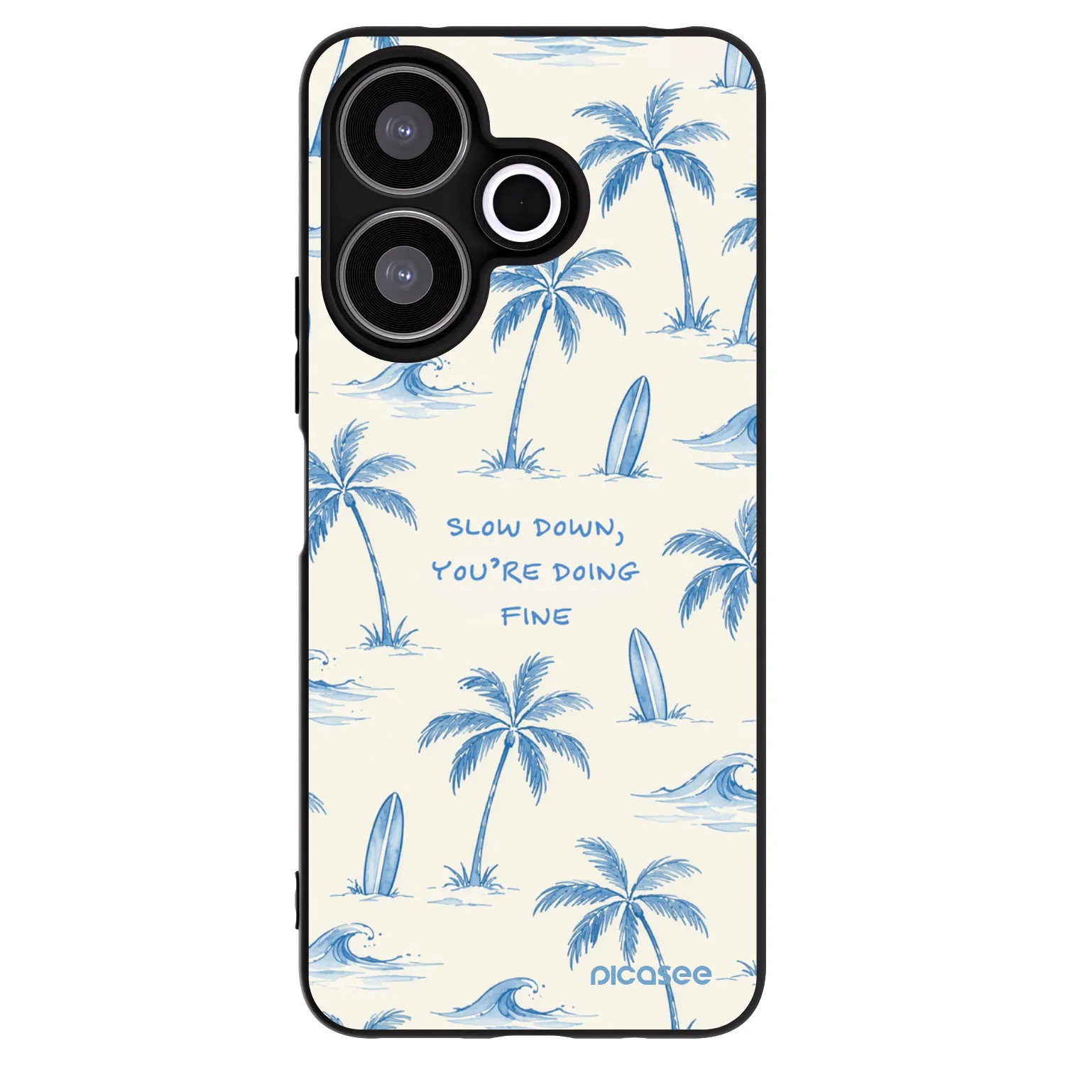 Picasee crna silikonska maskica za Xiaomi Redmi 13 4G - Slow Tide