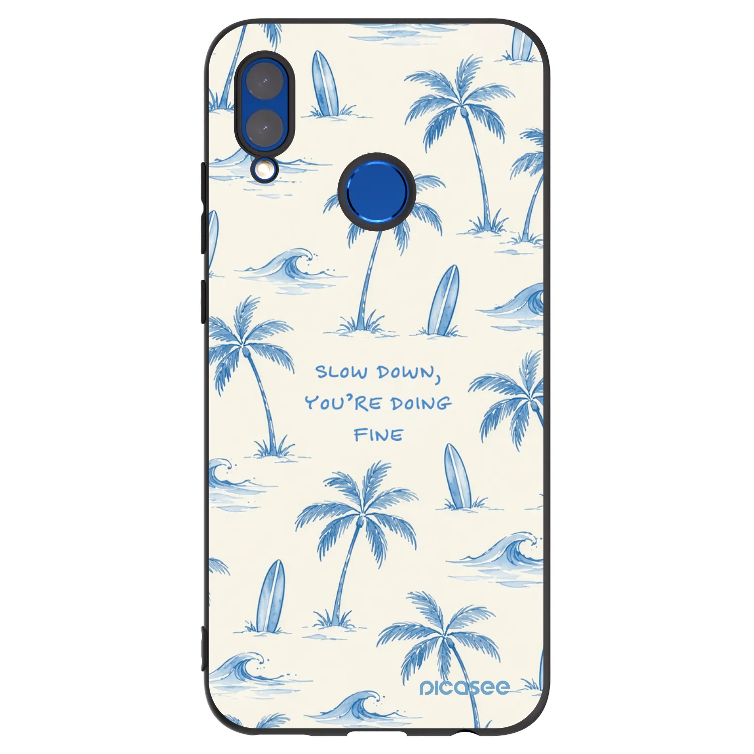 Picasee crna silikonska maskica za Huawei P Smart 2019 - Slow Tide