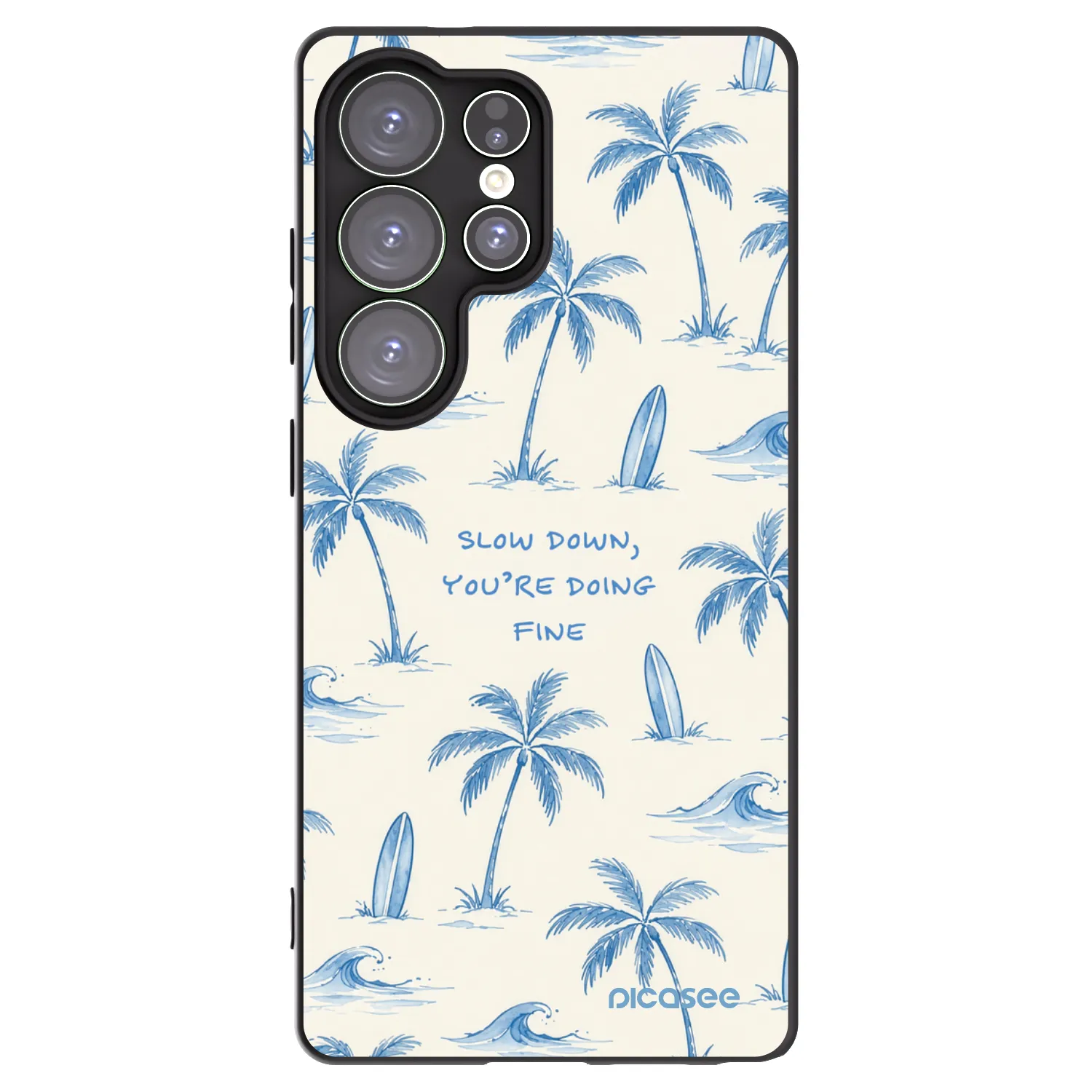 Picasee crna silikonska maskica za Samsung Galaxy S25 Ultra 5G - Slow Tide