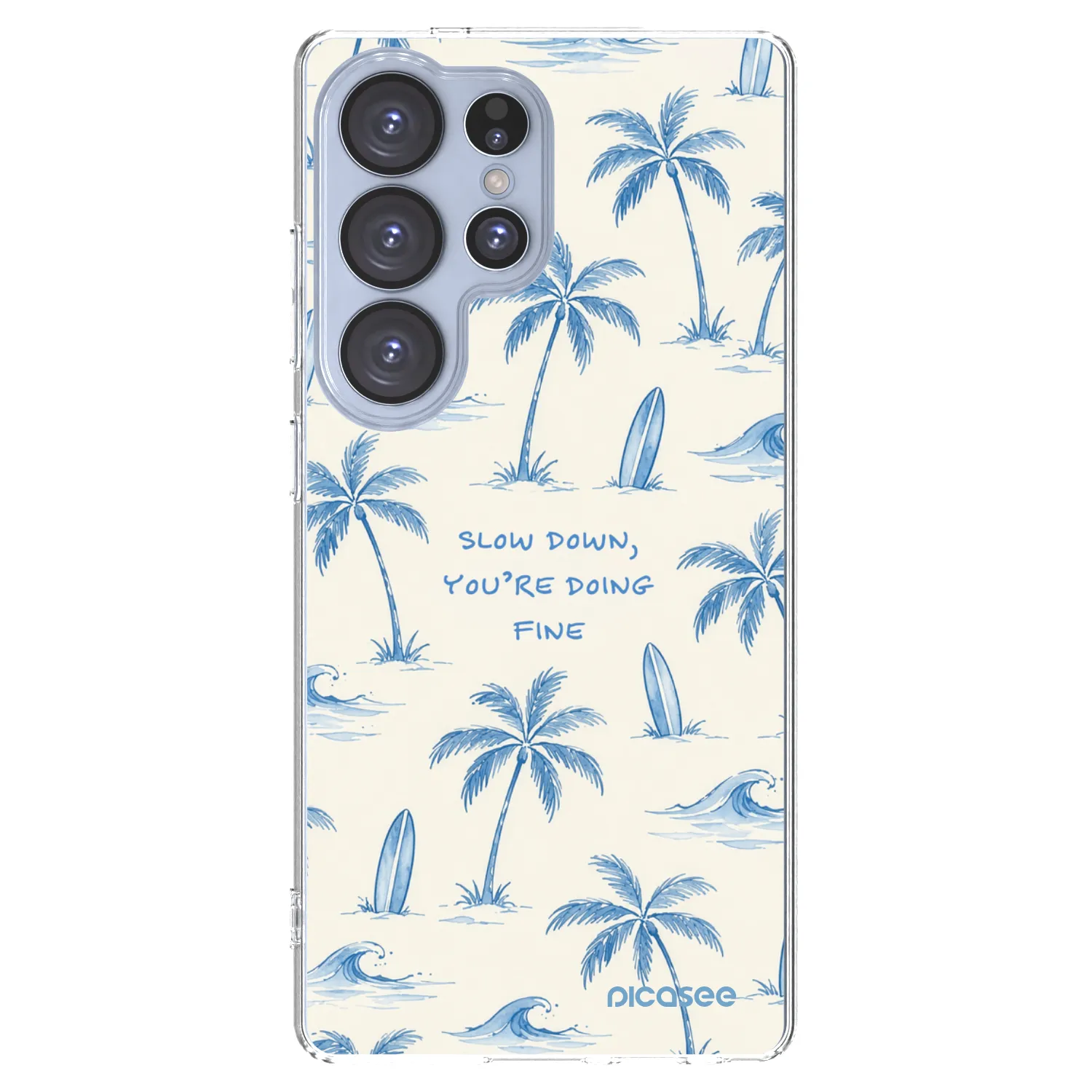 Picasee silikonska prozirna maskica za Samsung Galaxy S25 Ultra 5G - Slow Tide
