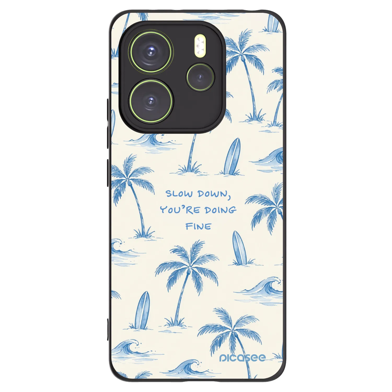 Picasee crna silikonska maskica za Xiaomi Redmi Note 14 4G - Slow Tide
