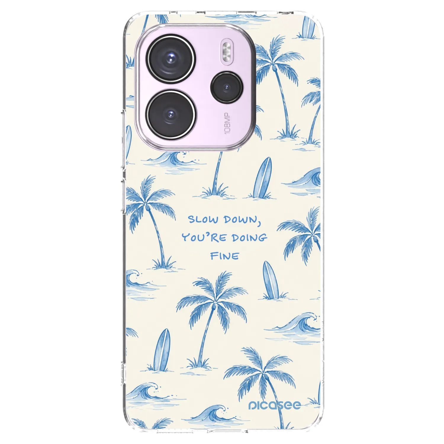 Picasee silikonska prozirna maskica za Xiaomi Redmi Note 14 4G - Slow Tide