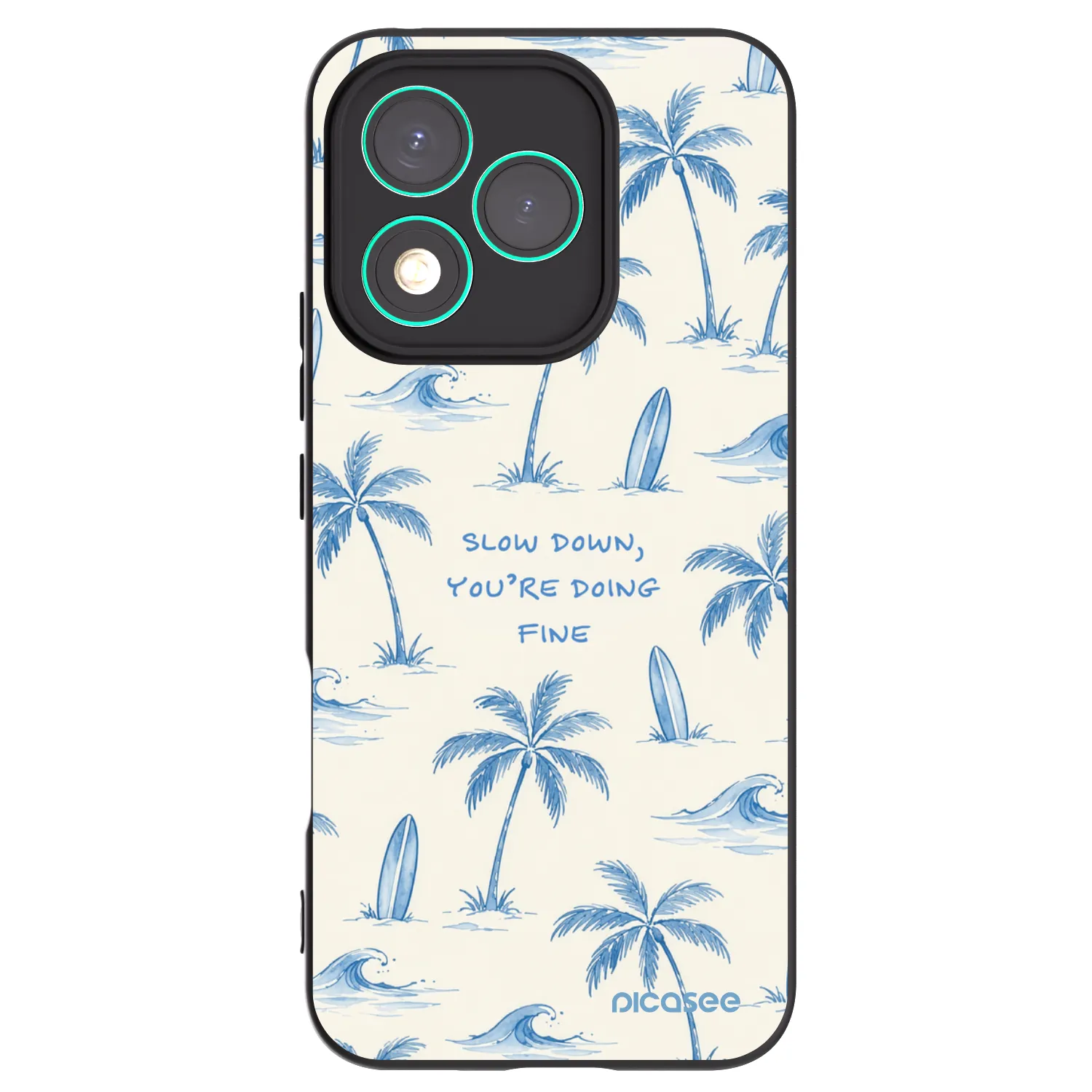 Picasee crna silikonska maskica za Honor 400 Lite 5G - Slow Tide