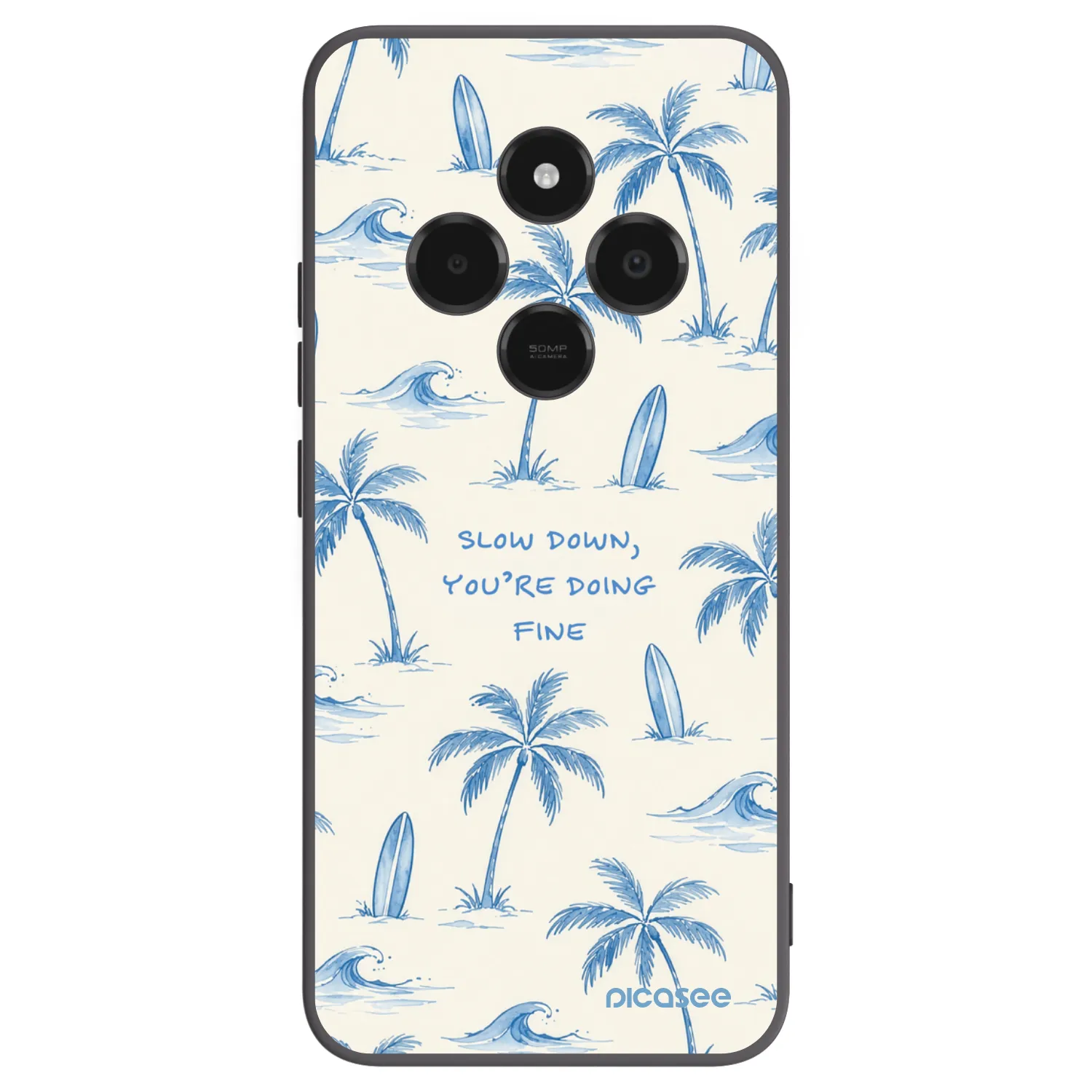 Picasee crna silikonska maskica za Xiaomi Poco C75 - Slow Tide