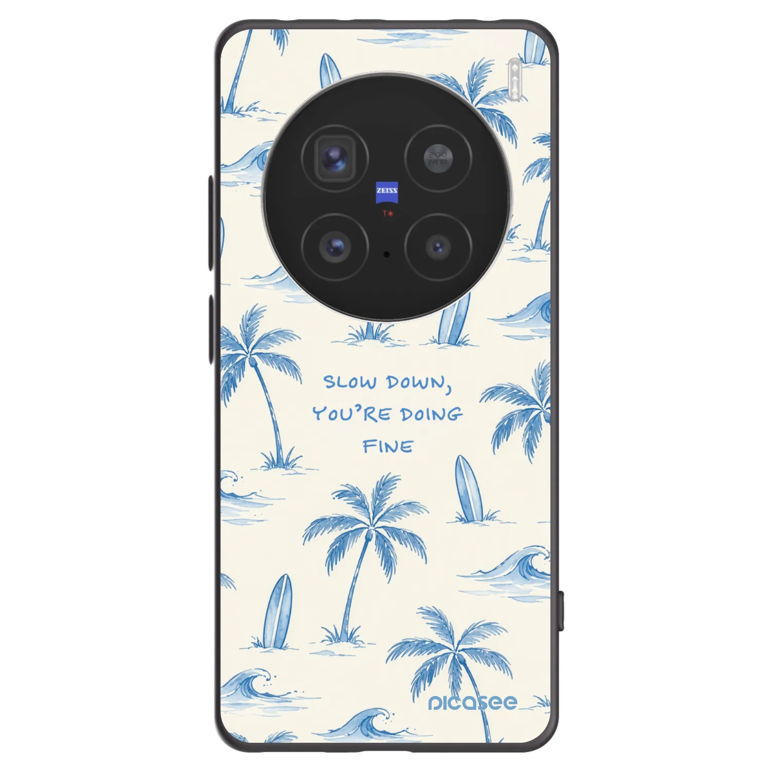Picasee crna silikonska maskica za Vivo X200 Pro - Slow Tide