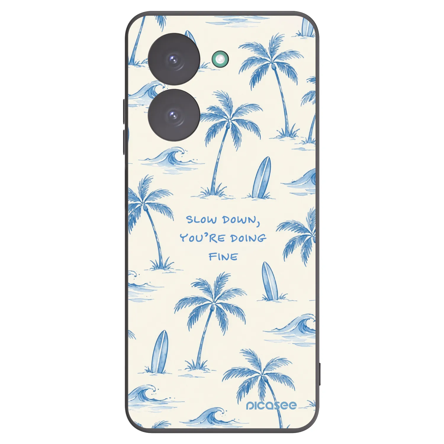 Picasee crna silikonska maskica za Xiaomi Redmi A5 - Slow Tide