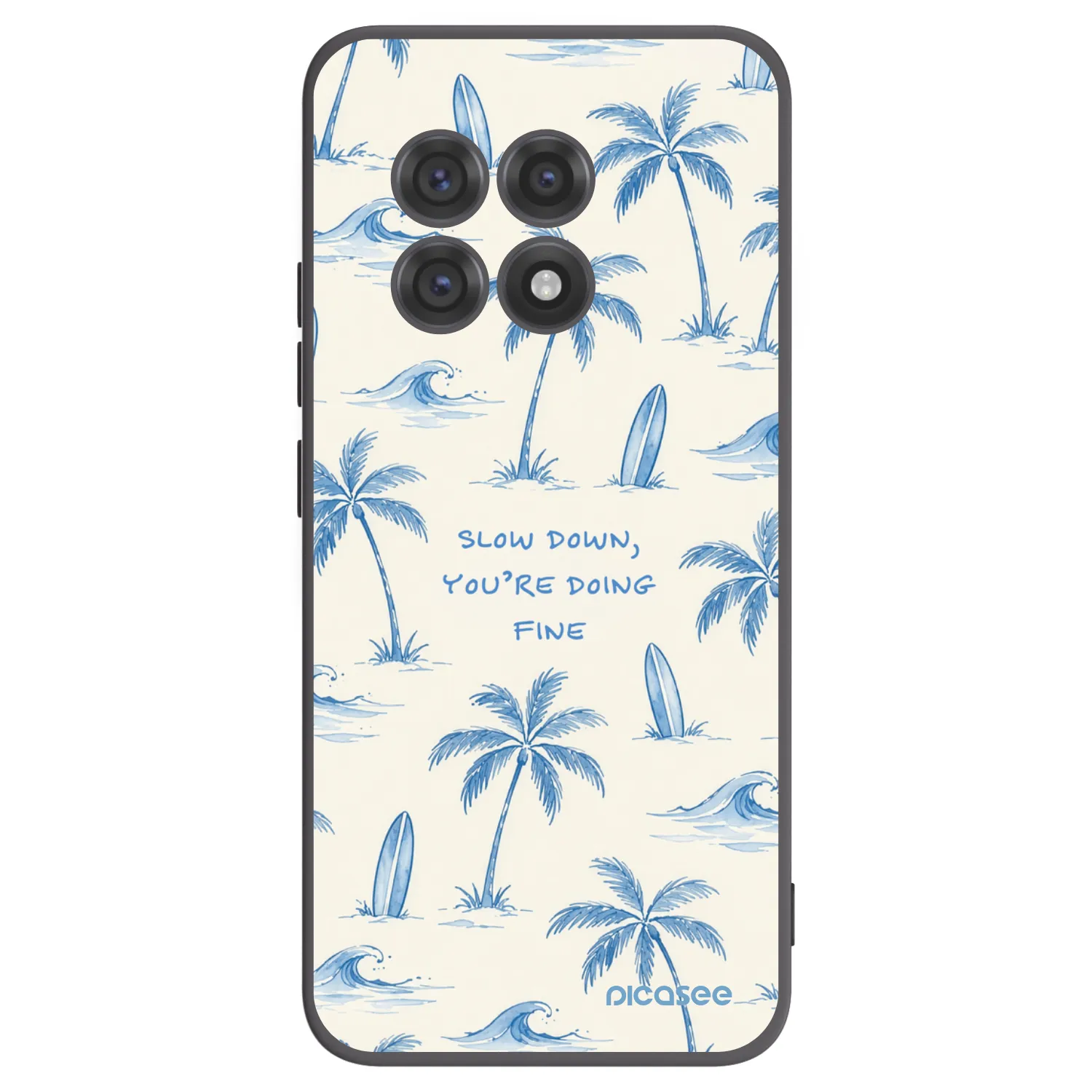 Picasee crna silikonska maskica za OnePlus 13R 5G - Slow Tide