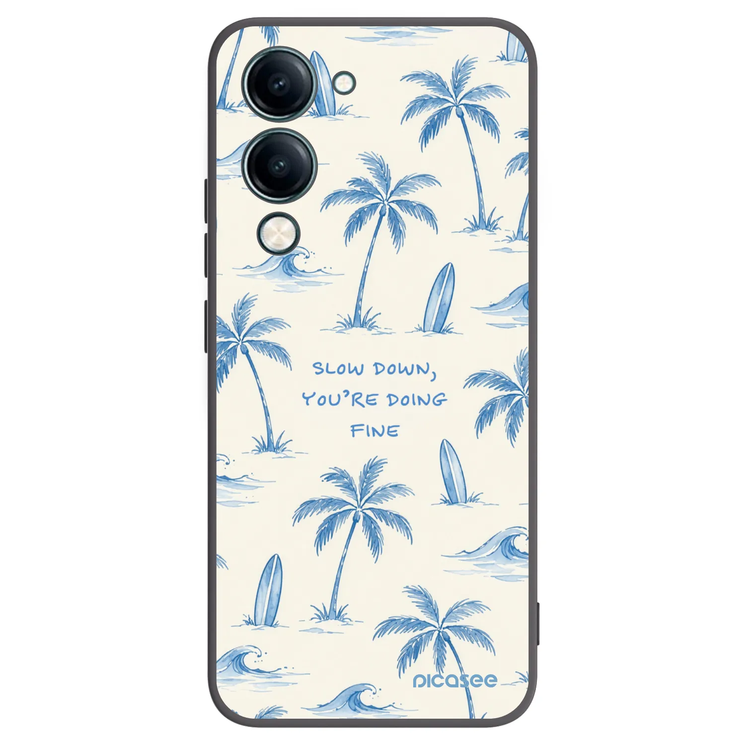 Picasee crna silikonska maskica za Vivo Y29s 5G - Slow Tide