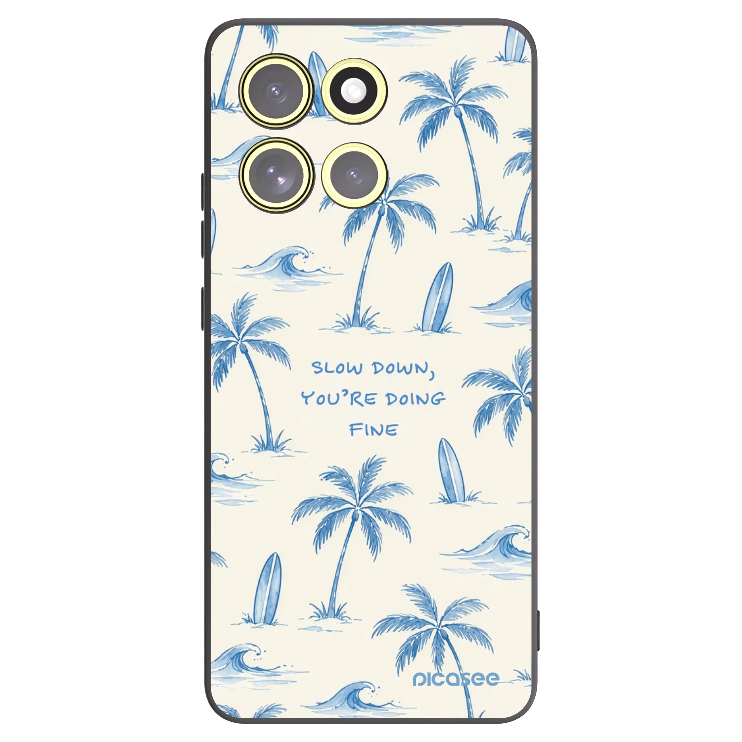 Picasee crna silikonska maskica za Motorola Moto G86 Power 5G - Slow Tide