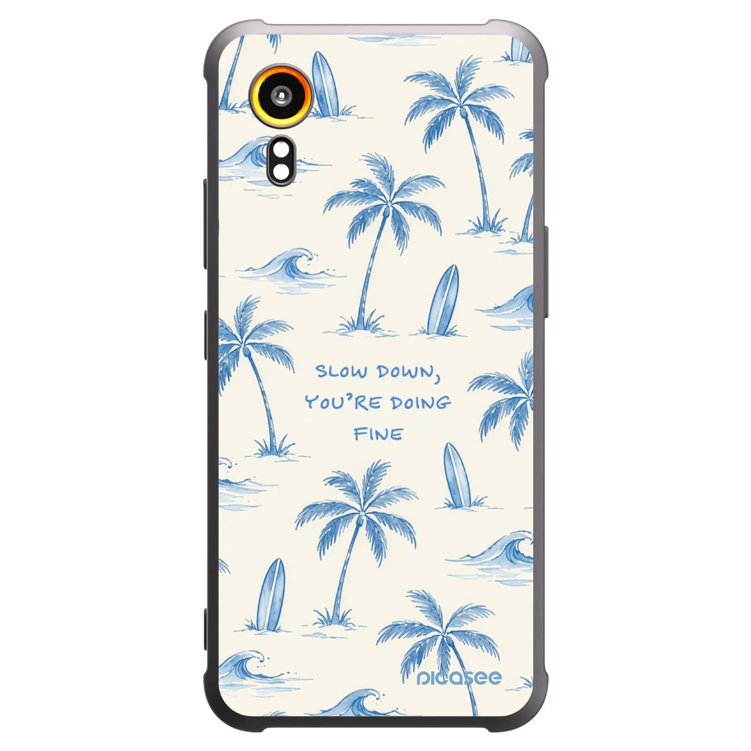 Picasee crna silikonska maskica za Samsung Galaxy XCover 7 - Slow Tide