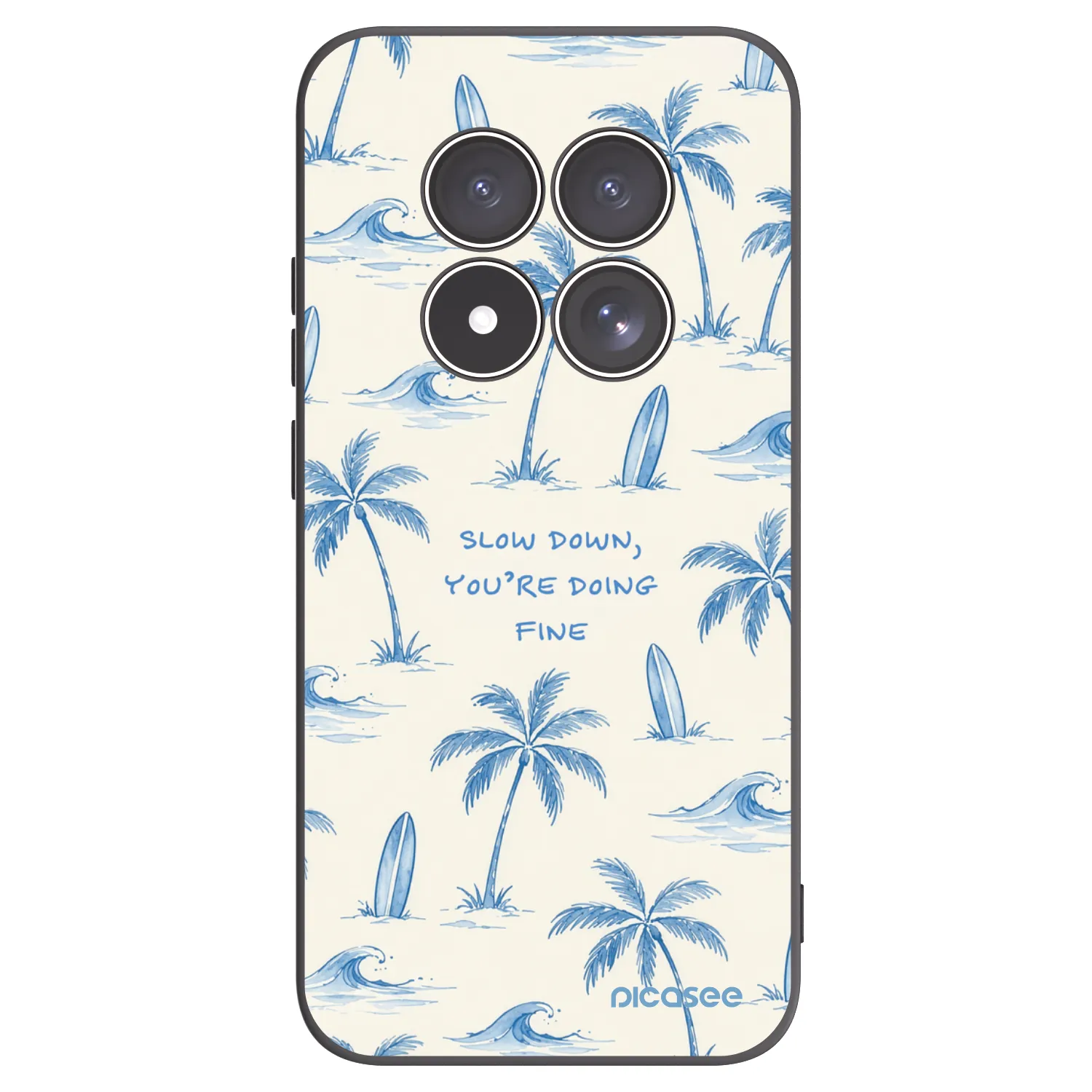 Picasee crna silikonska maskica za Xiaomi Redmi Note 15 Pro 5G - Slow Tide