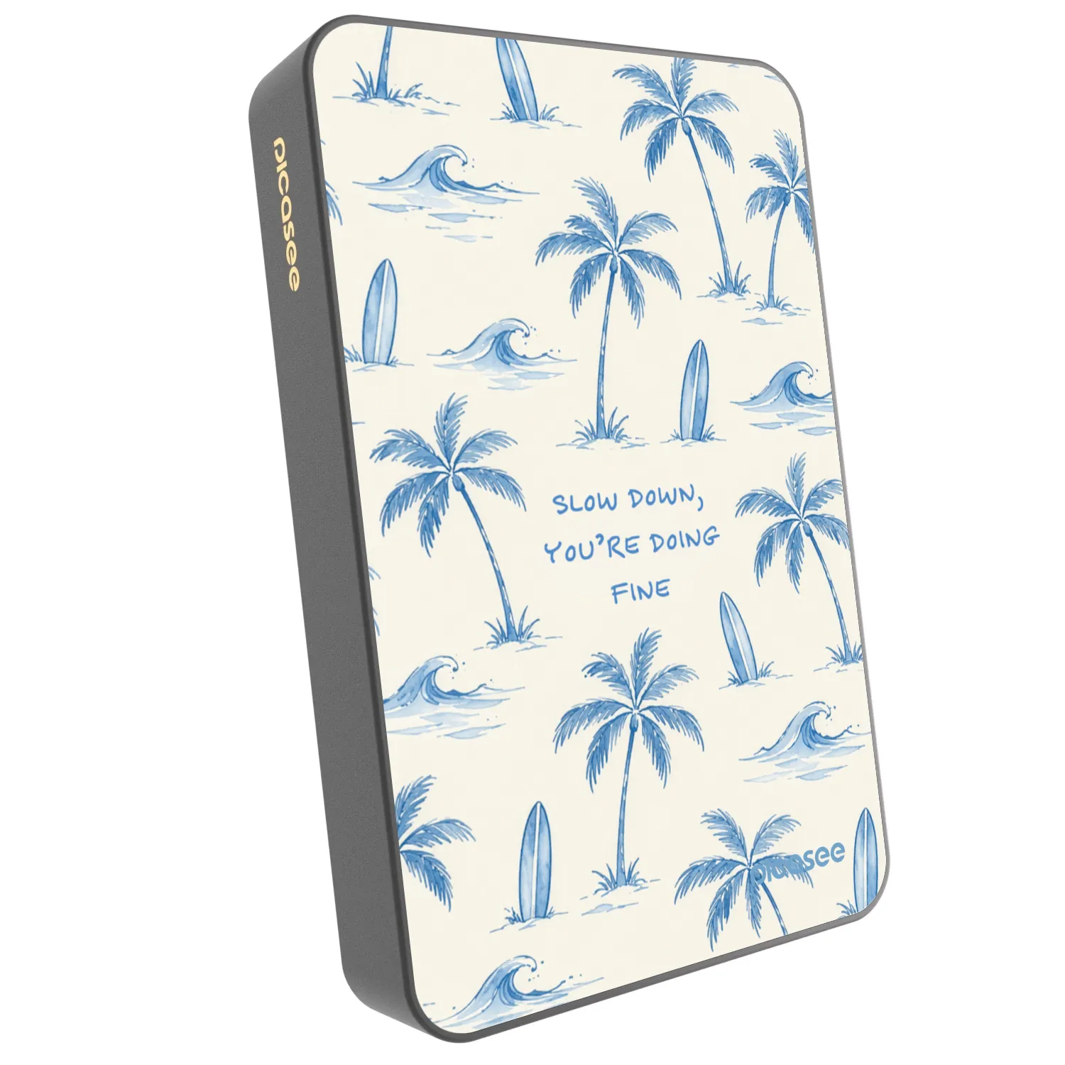 Picasee Prijenosni punjač s MagSafe 10 000 mAh Sivo - Slow Tide