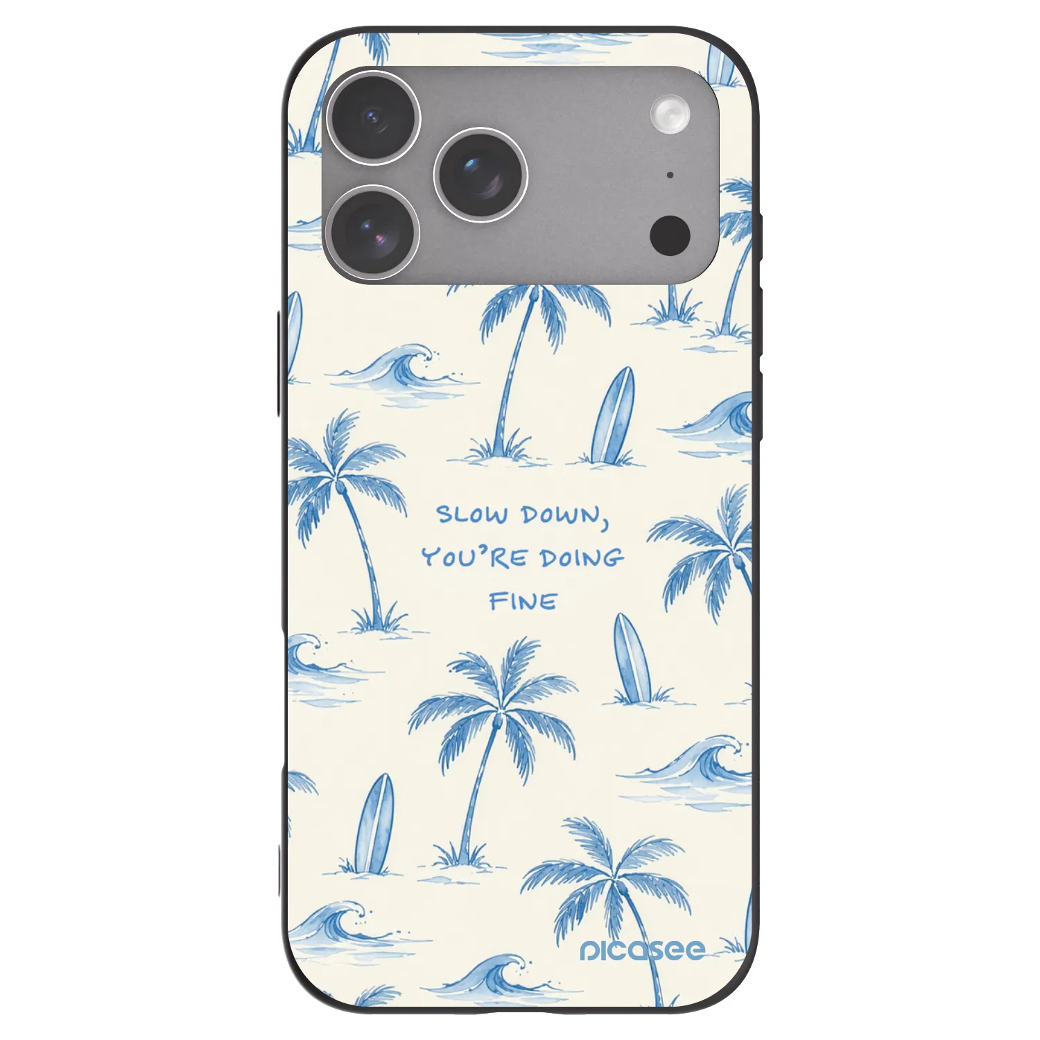 Picasee crna silikonska maskica za Apple iPhone 18 Pro Max - Slow Tide