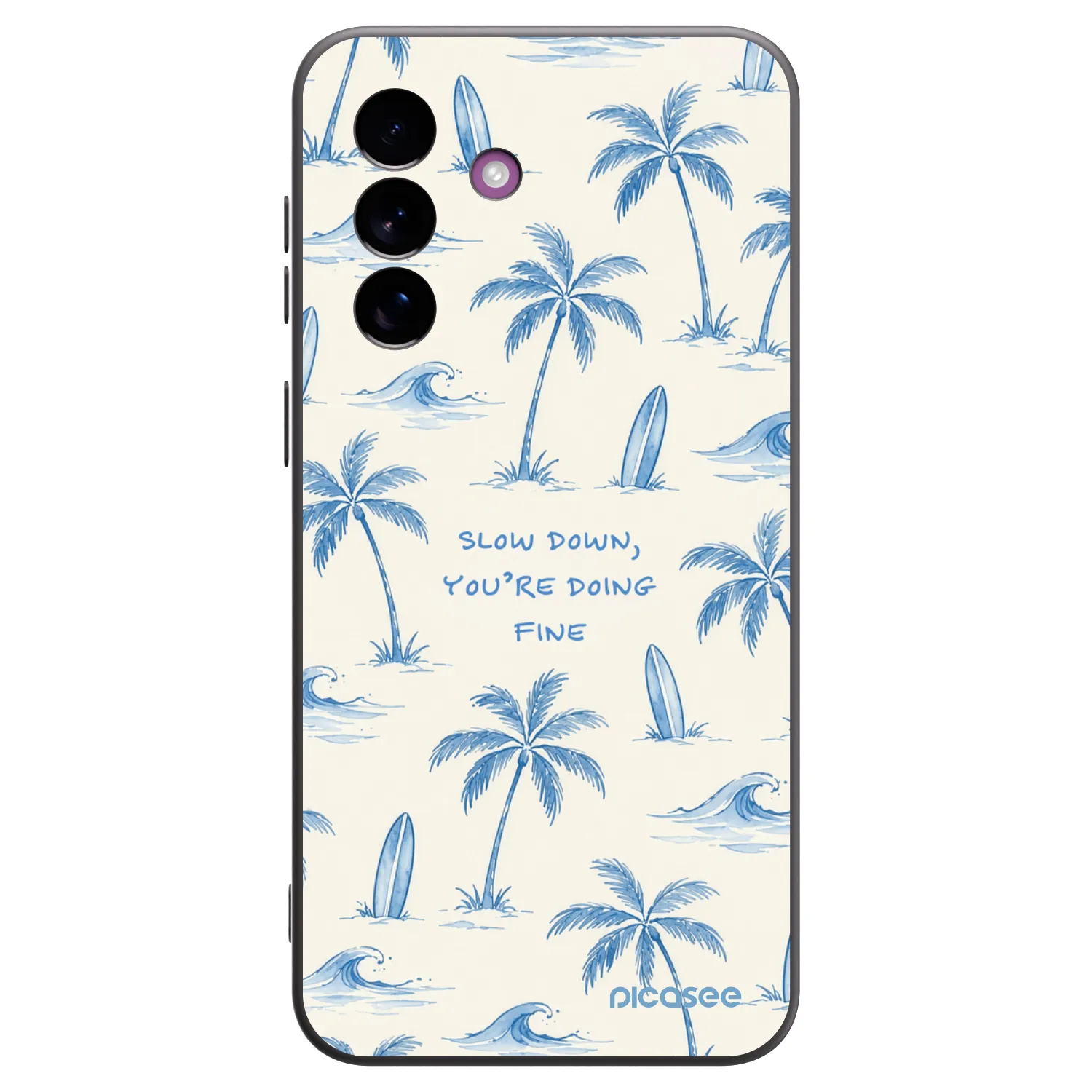 Picasee crna silikonska maskica za Samsung Galaxy A37 - Slow Tide