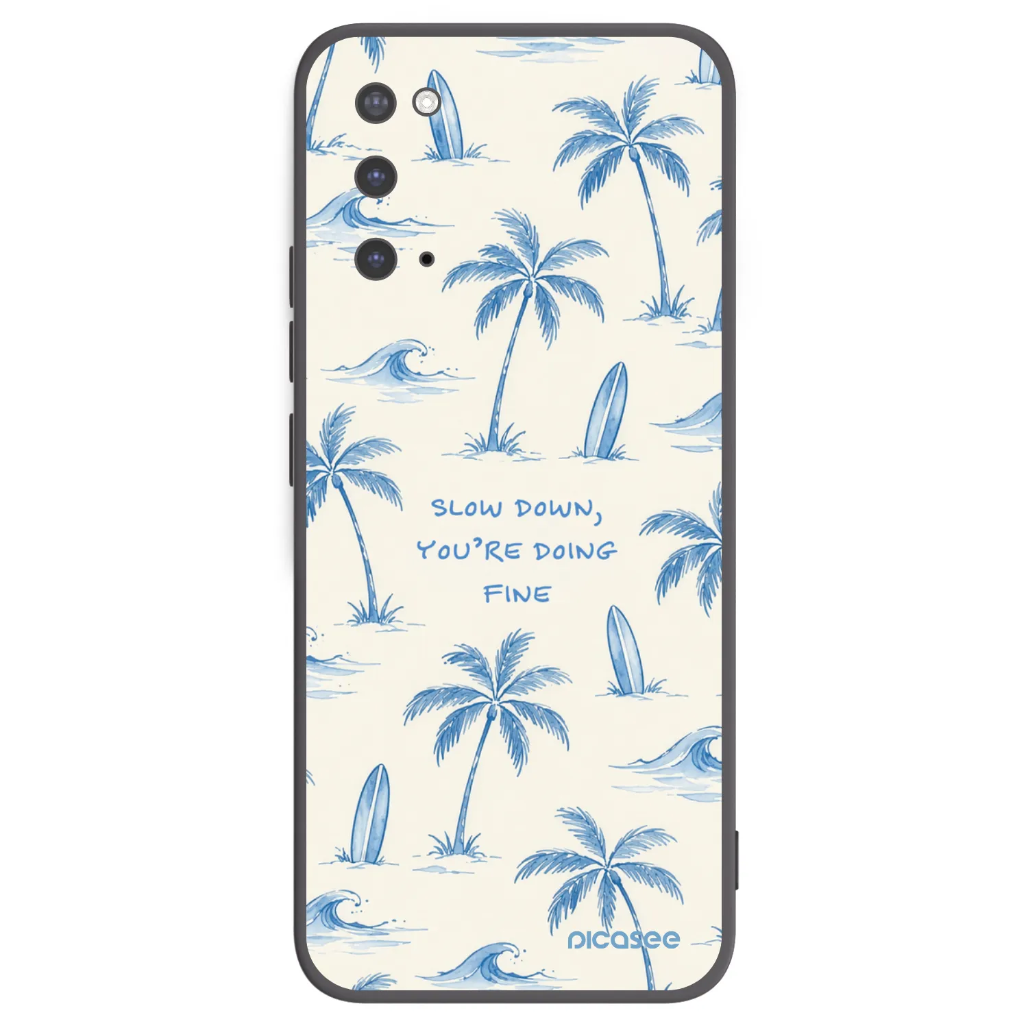 Picasee crna silikonska maskica za Samsung Galaxy S20 G980F - Slow Tide
