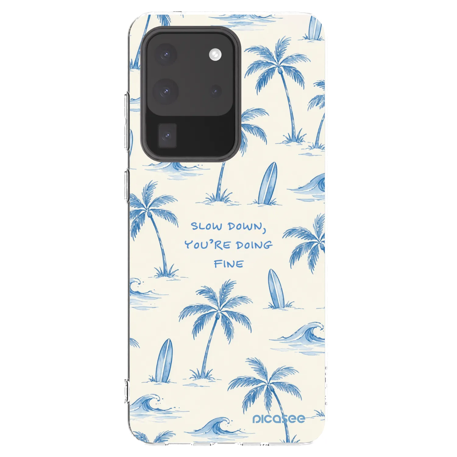 Picasee silikonska prozirna maskica za Samsung Galaxy S20 Ultra 5G G988F - Slow Tide