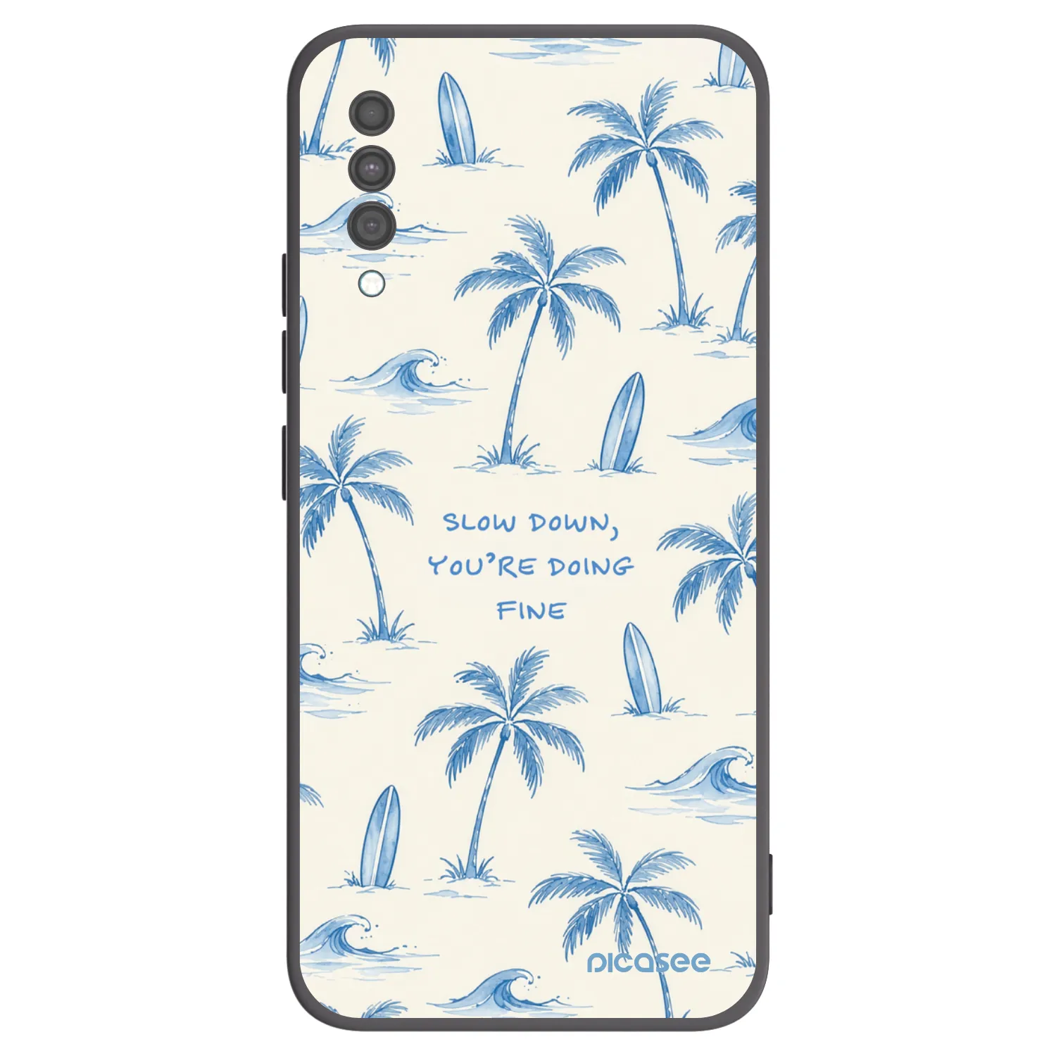 Picasee crna silikonska maskica za Samsung Galaxy A30s A307F - Slow Tide
